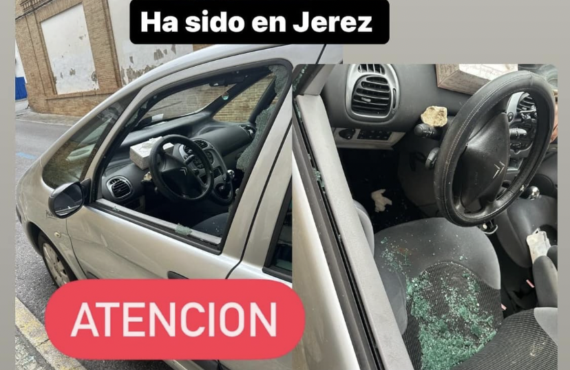Otro robo en el centro de Jerez: buscan un carrito de bebé que se llevaron tras partir el cristal de un coche.