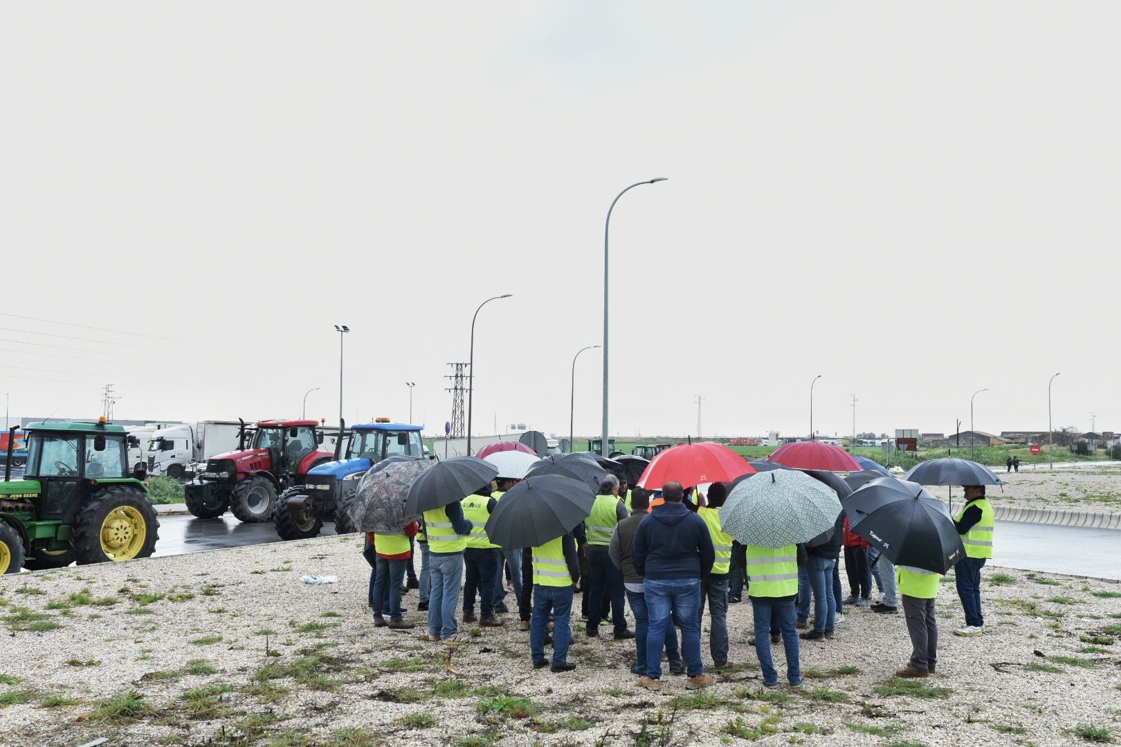 Las protestas de agricultores este lunes en Sevilla, en imágenes