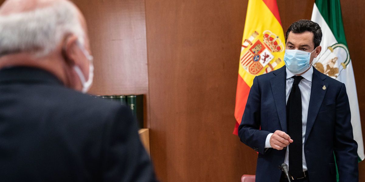 Moreno Bonilla, en el palacio de San Telmo. FOTO: Junta