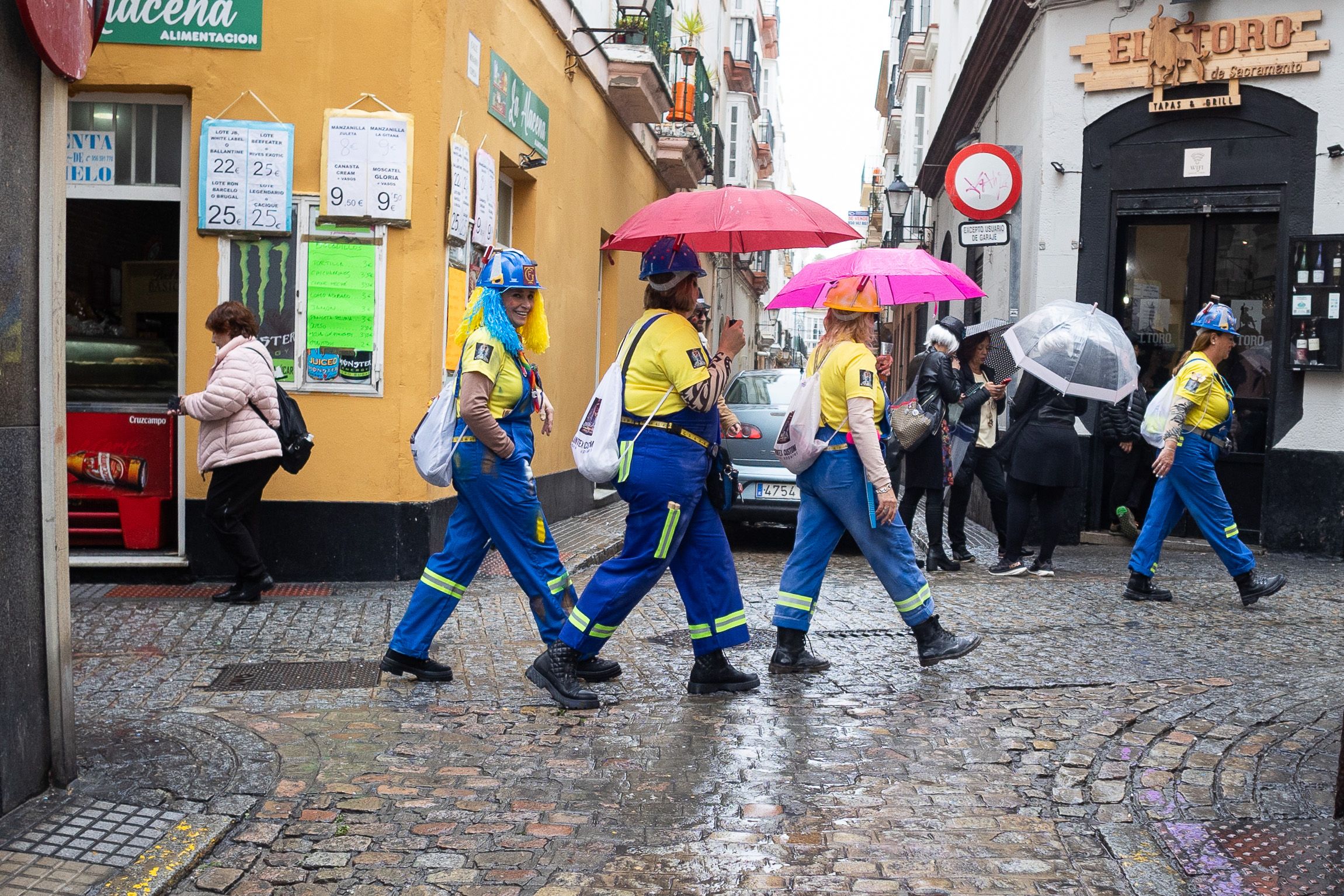 El lunes de carnaval en Cádiz, marcado por la lluvia, en imágenes.
