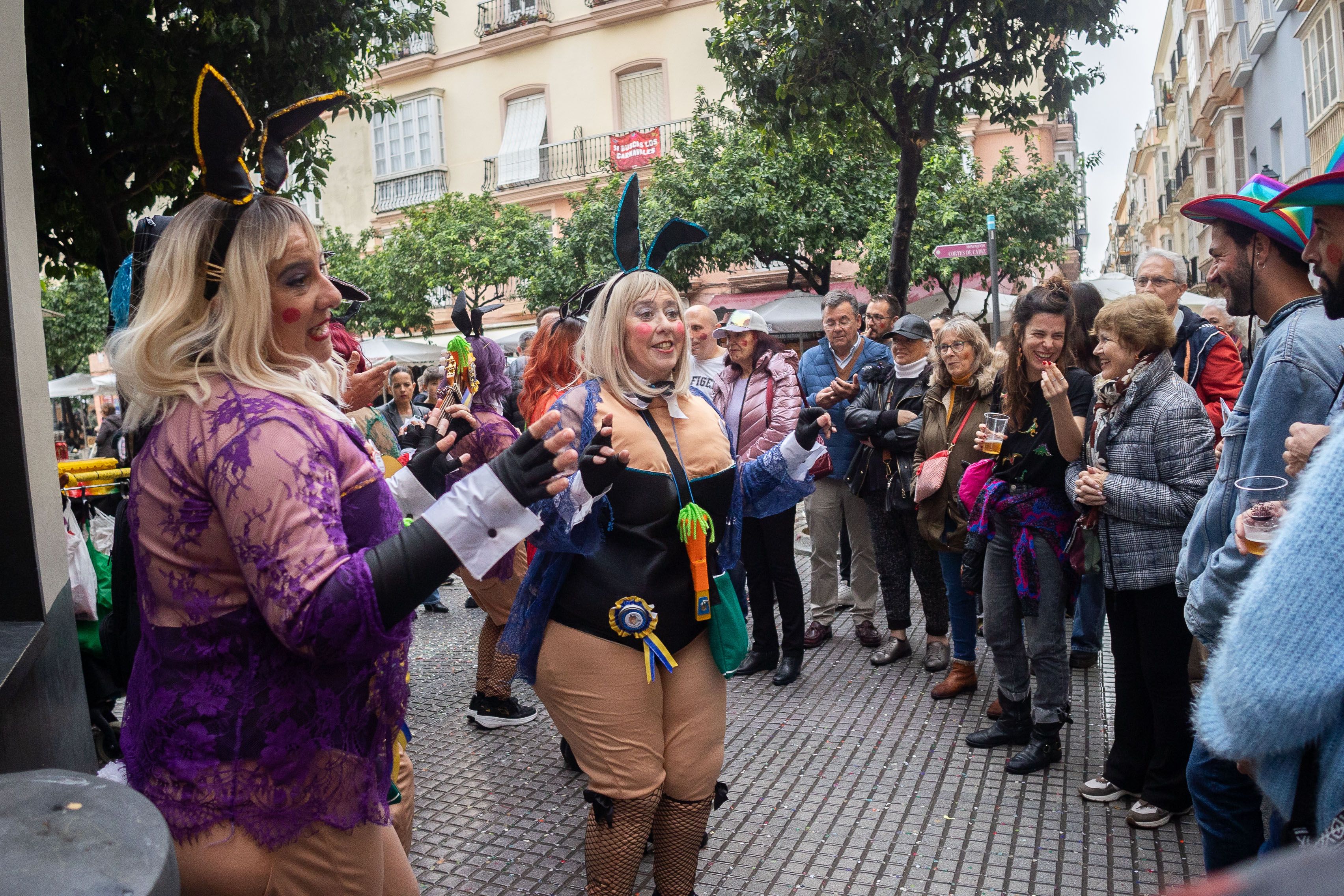 Carnaval de Cádiz en la calle, el pasado lunes.
