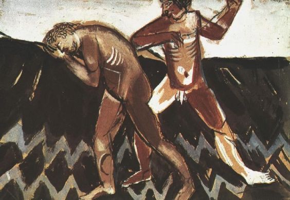 Caín y Abel, vistos por Chagall en 1911.