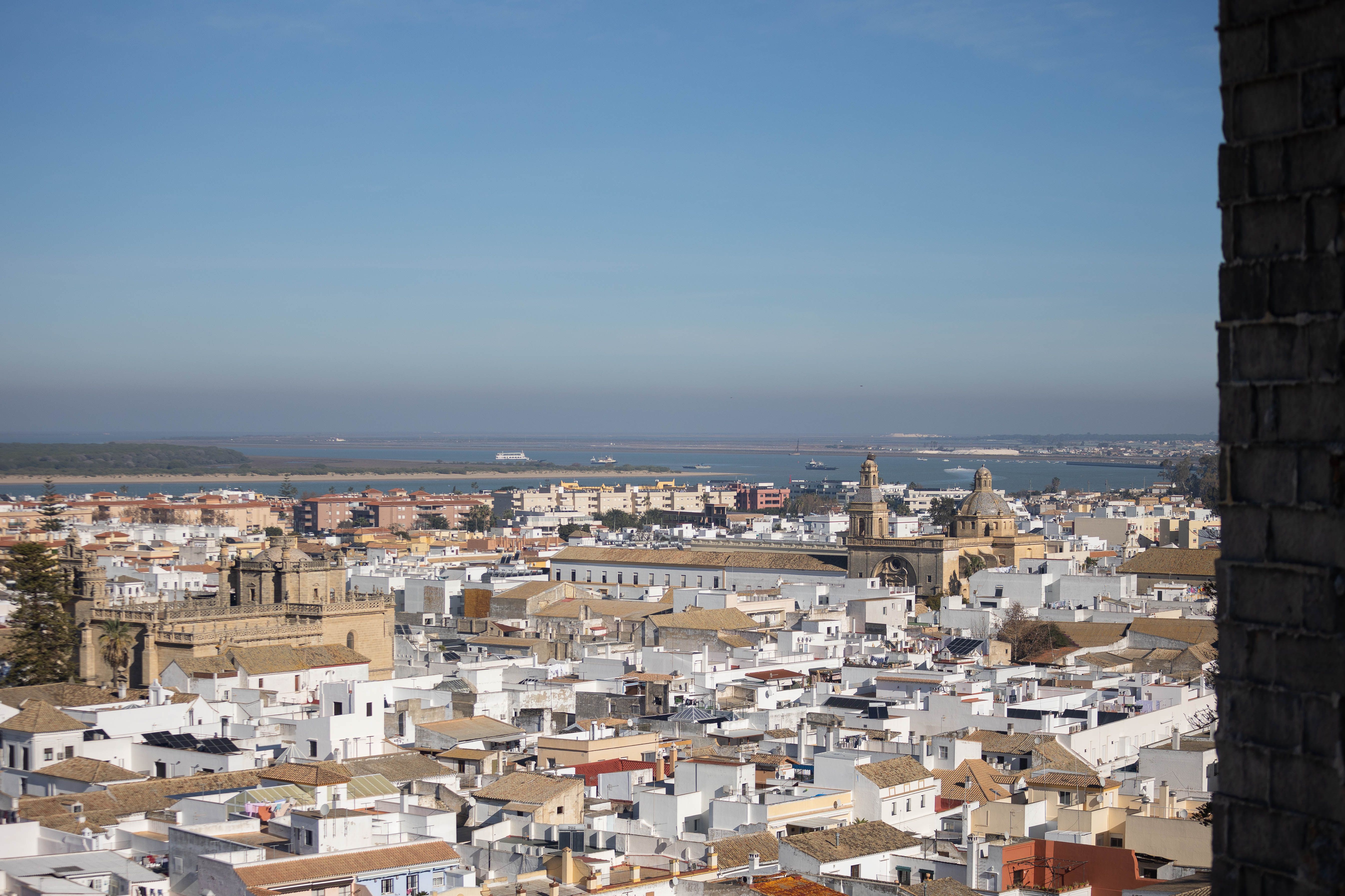 Vistas desde la Torre del homenaje del castillo de Santiago en Sanlúcar.