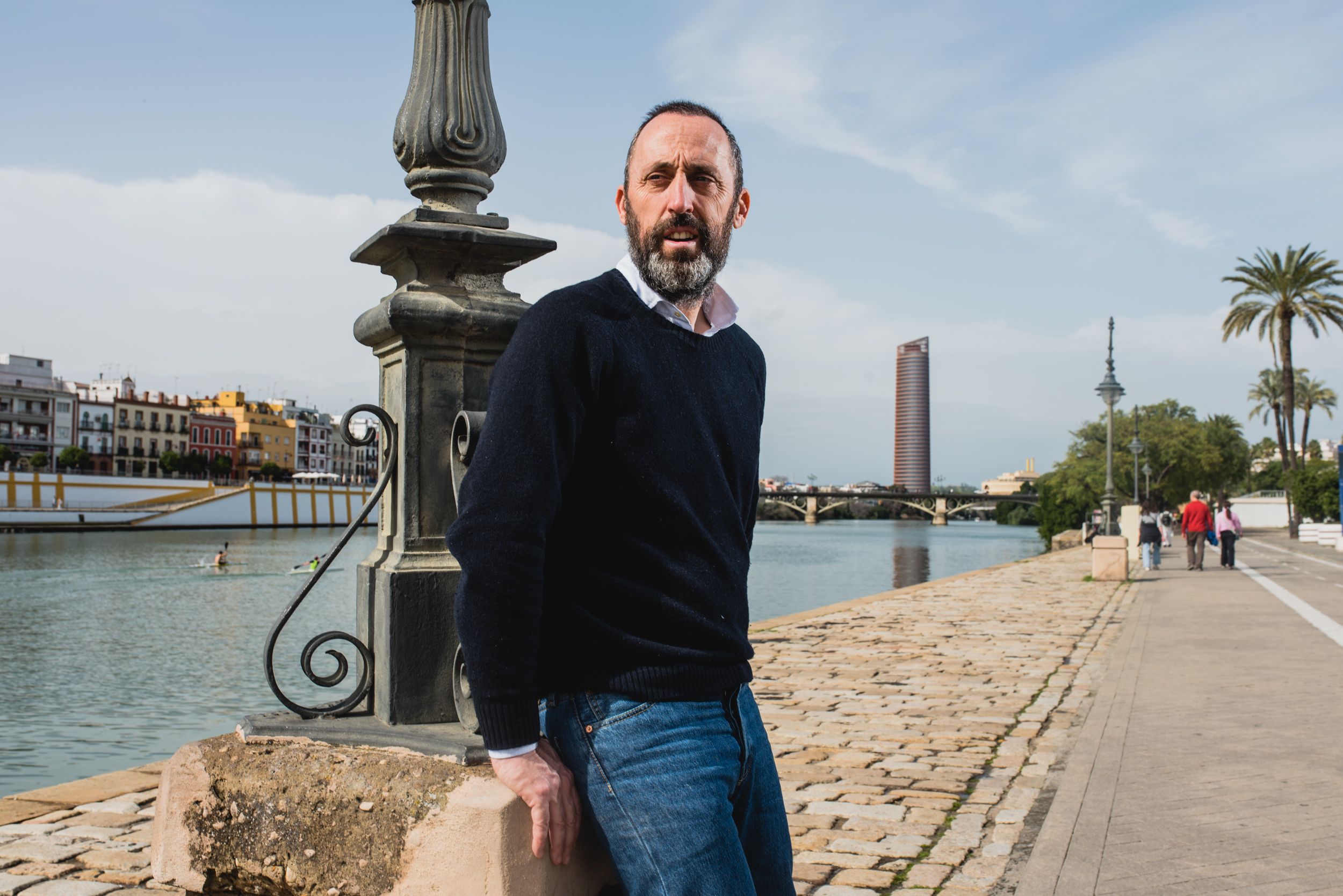 Juan Luis Muñoz, poco después de la charla. MAURO BUHIGAS. 