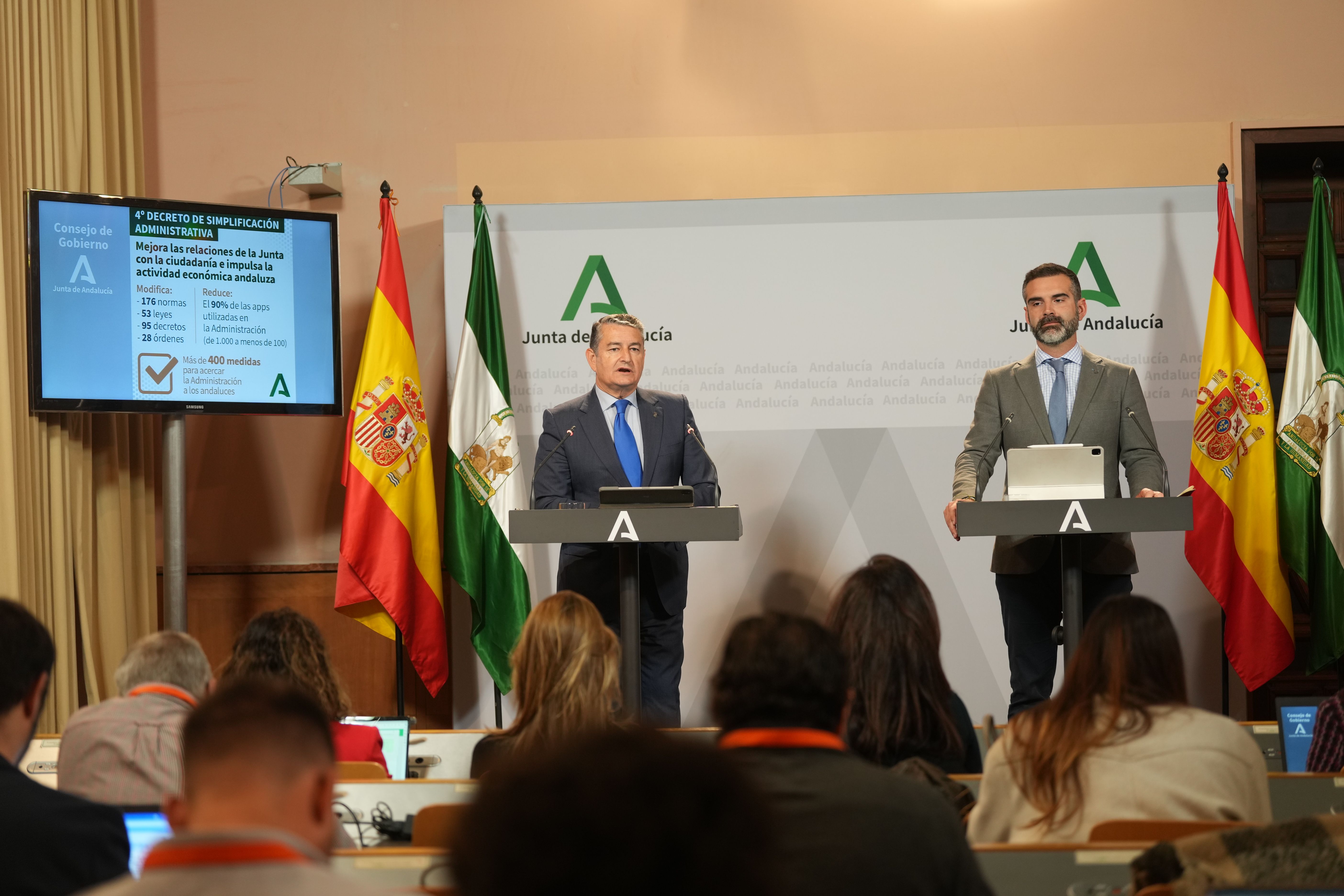 Presentación de la Junta del decreto de simplificación administrativa.