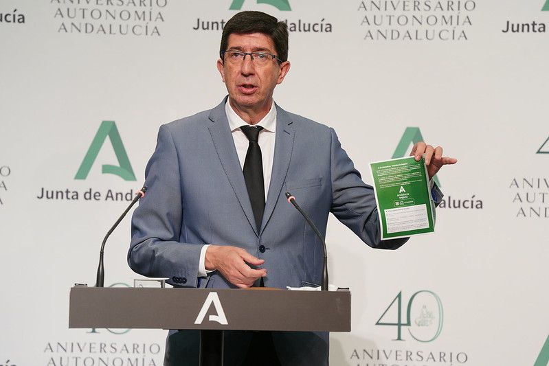 El vicepresidente andaluz, Juan Marín, en una comparecencia reciente.