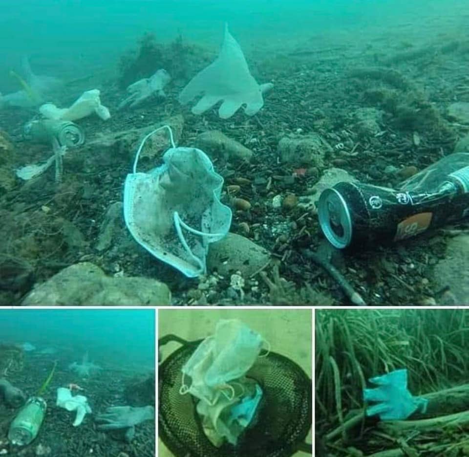 Basura en aguas del Estrecho, en una imagen reciente. FOTO: VERDEMAR ECOLOGISTAS EN ACCIÓN
