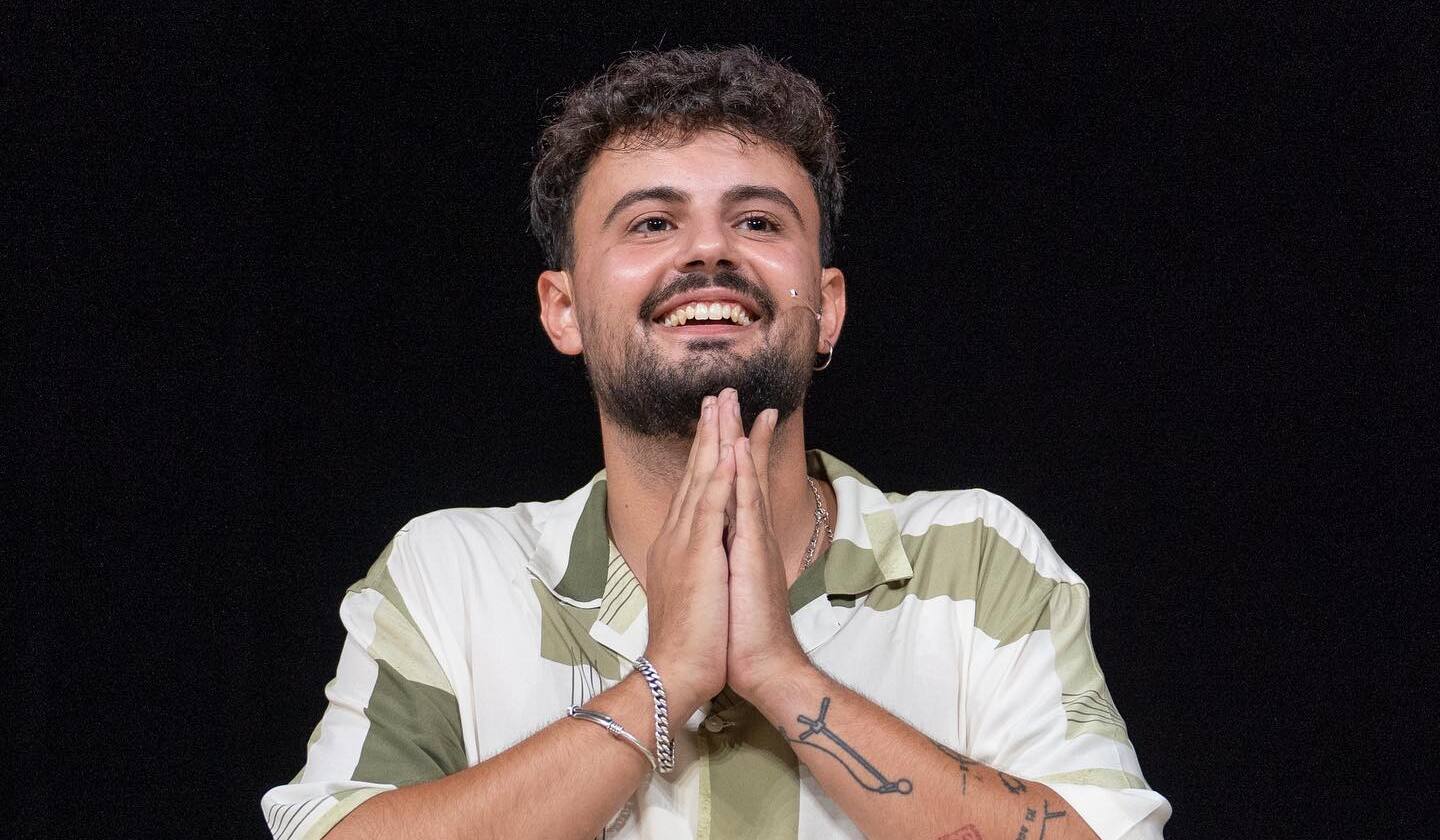 El humorista Juan Amodeo, en una actuación.