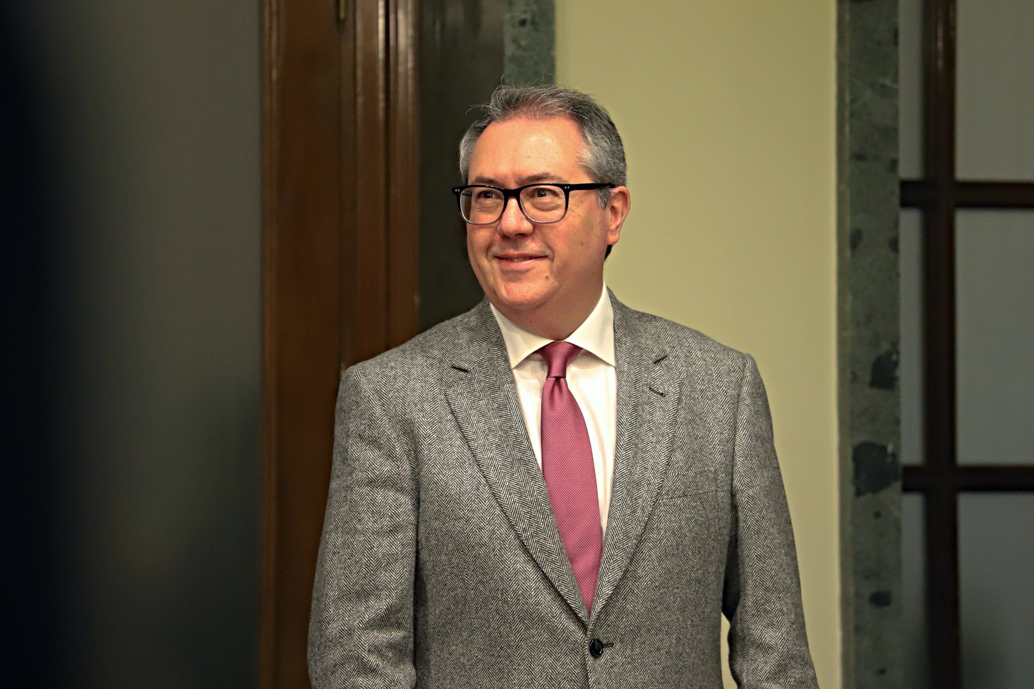 Juan Espadas, líder del PSOE en Andalucía, este martes en el Senado.