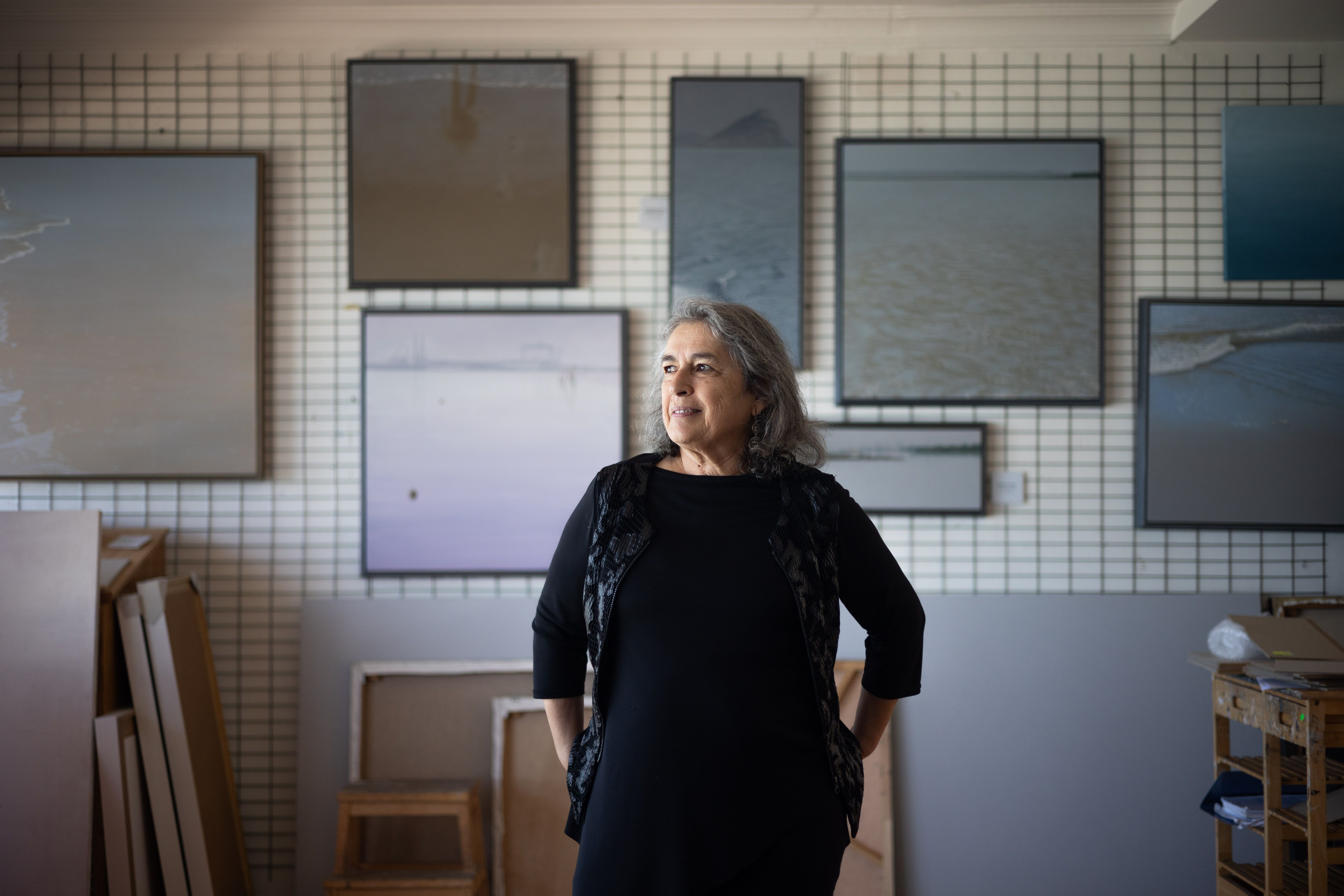 Carmen Bustamante, en su estudio de Cádiz. 