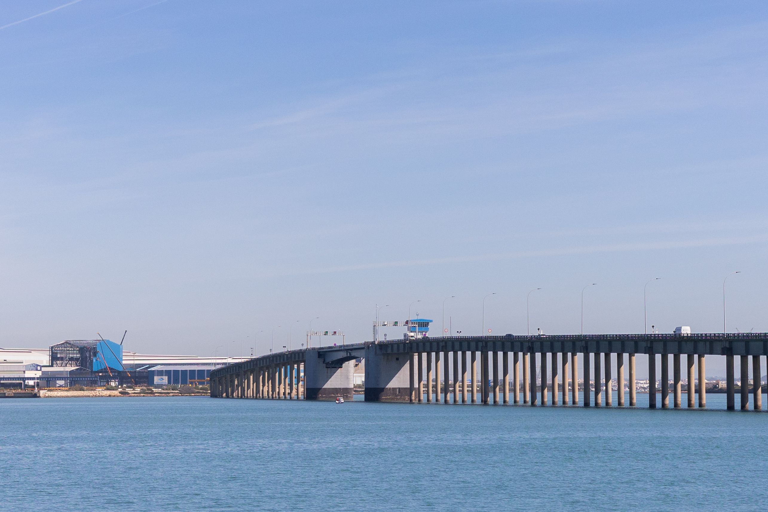 Puente Carranza en una imagen reciente en Cádiz.