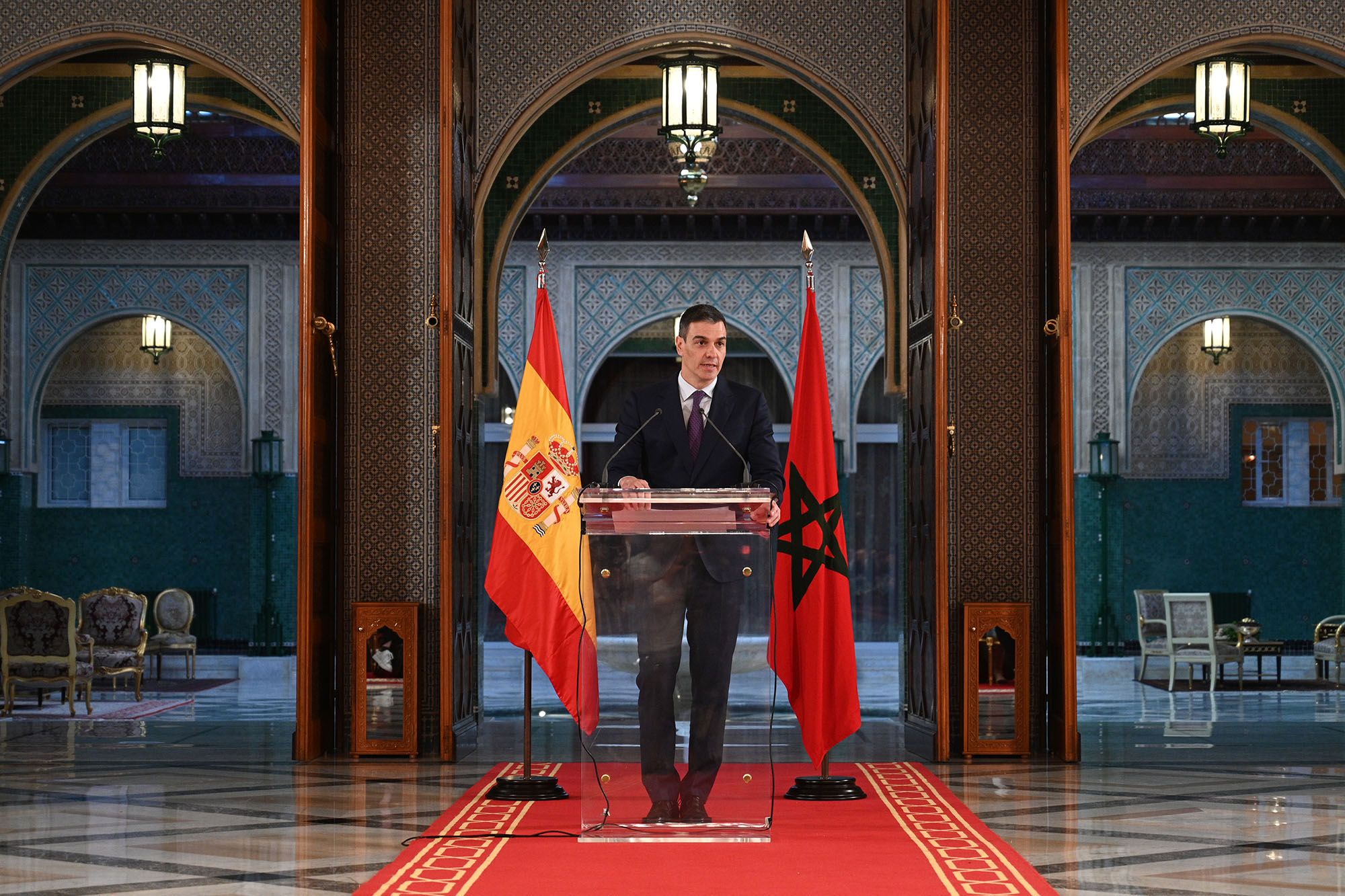 Pedro Sánchez en Marruecos.