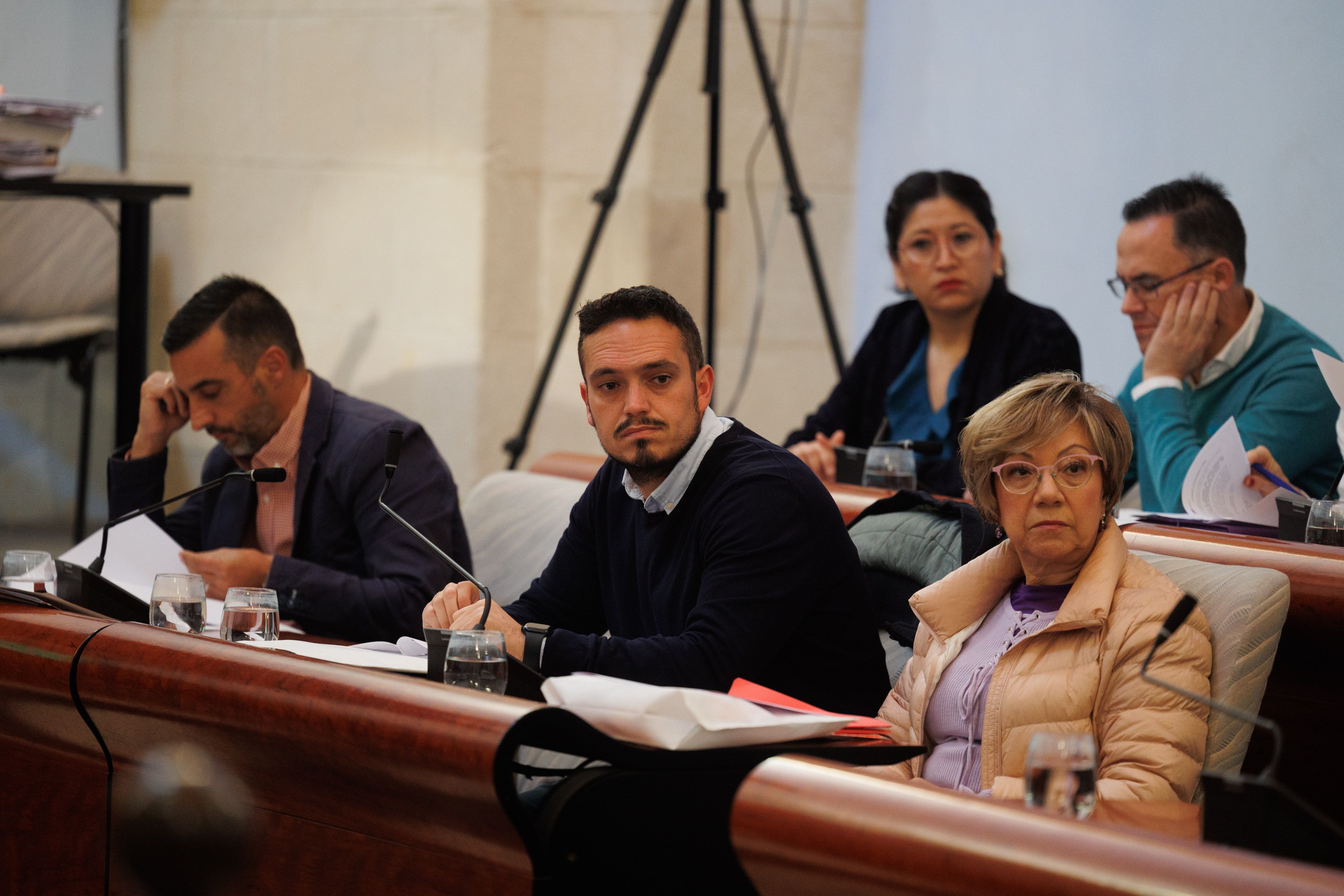 La bancada del PSOE de Jerez en el último pleno.