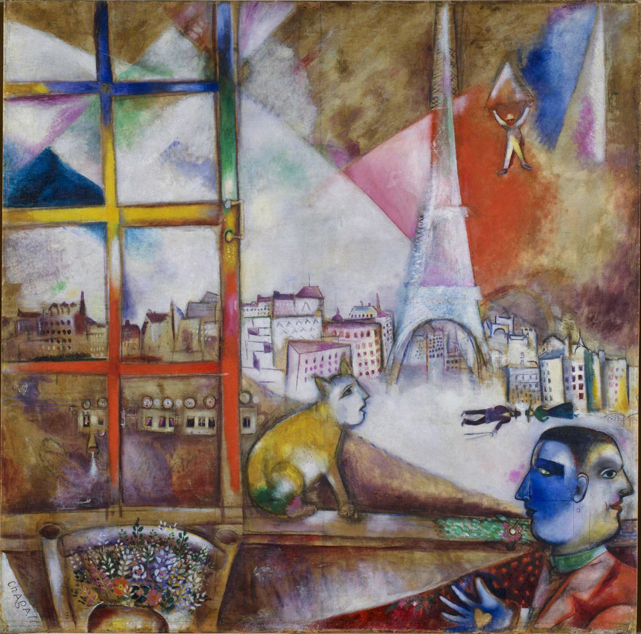 'París a través de la ventana', por Chagall (1913)