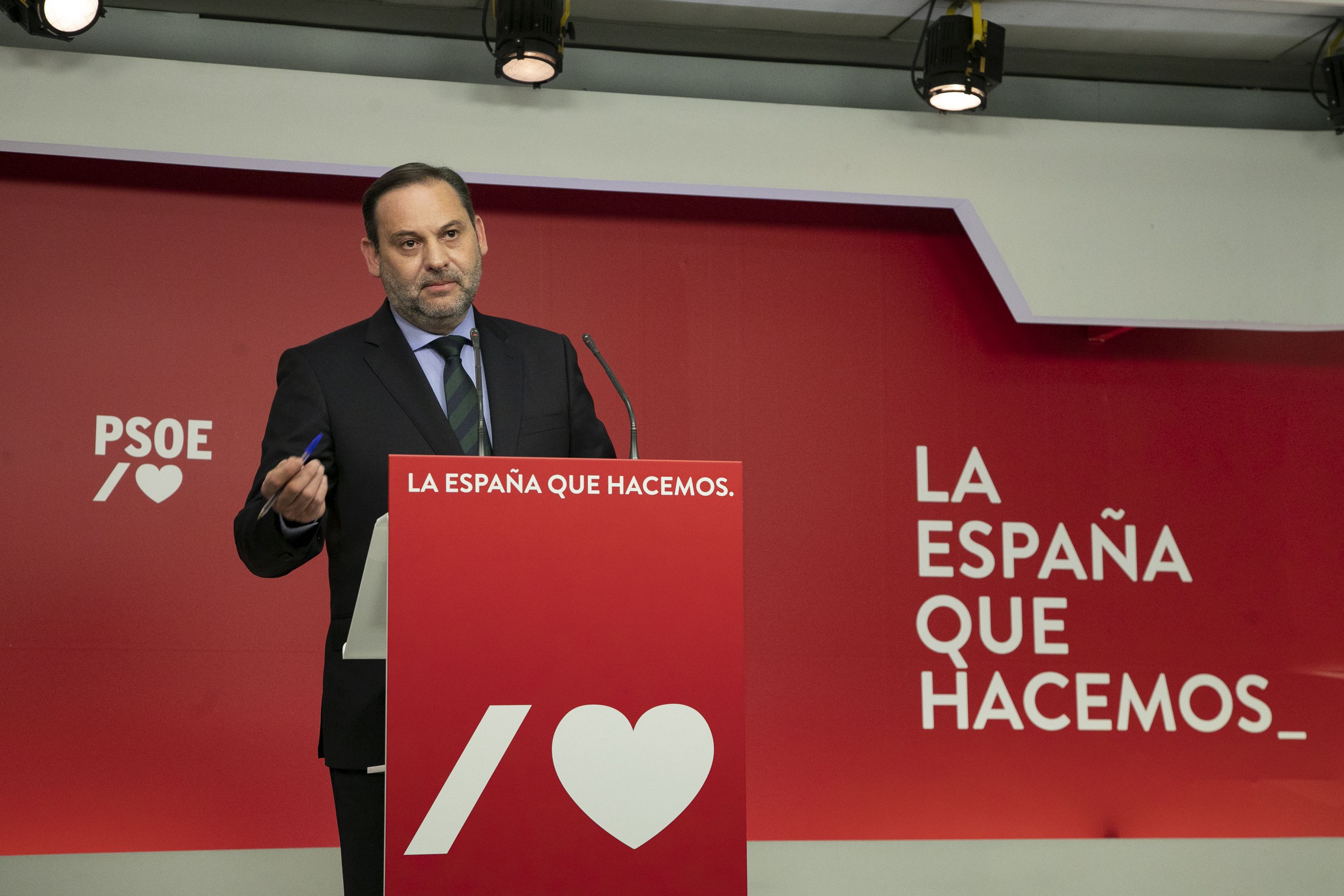Imagen de José Luis Ábalos en la sede del PSOE cuando obstentaba un cargo significativo en el equipo de Sánchez.