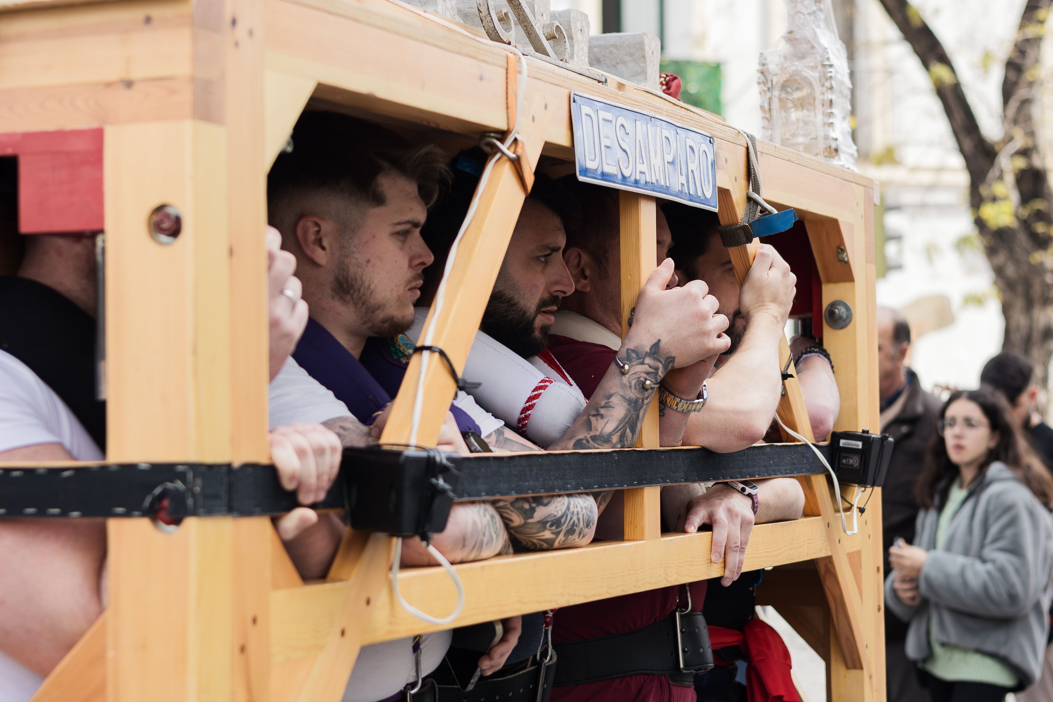 Ensayo del palio del Desamparo.