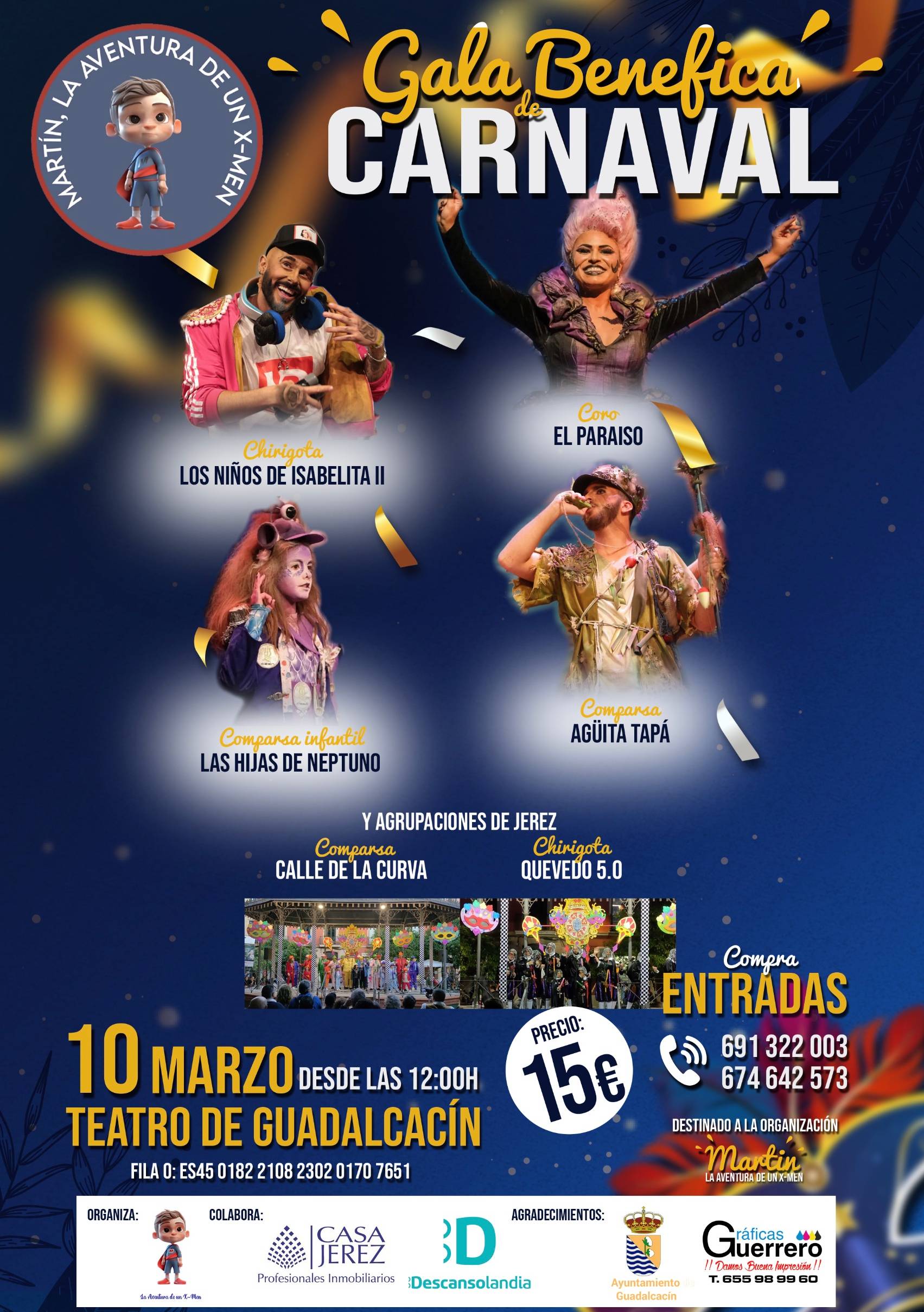 Cartel de la gala benéfica de Carnaval