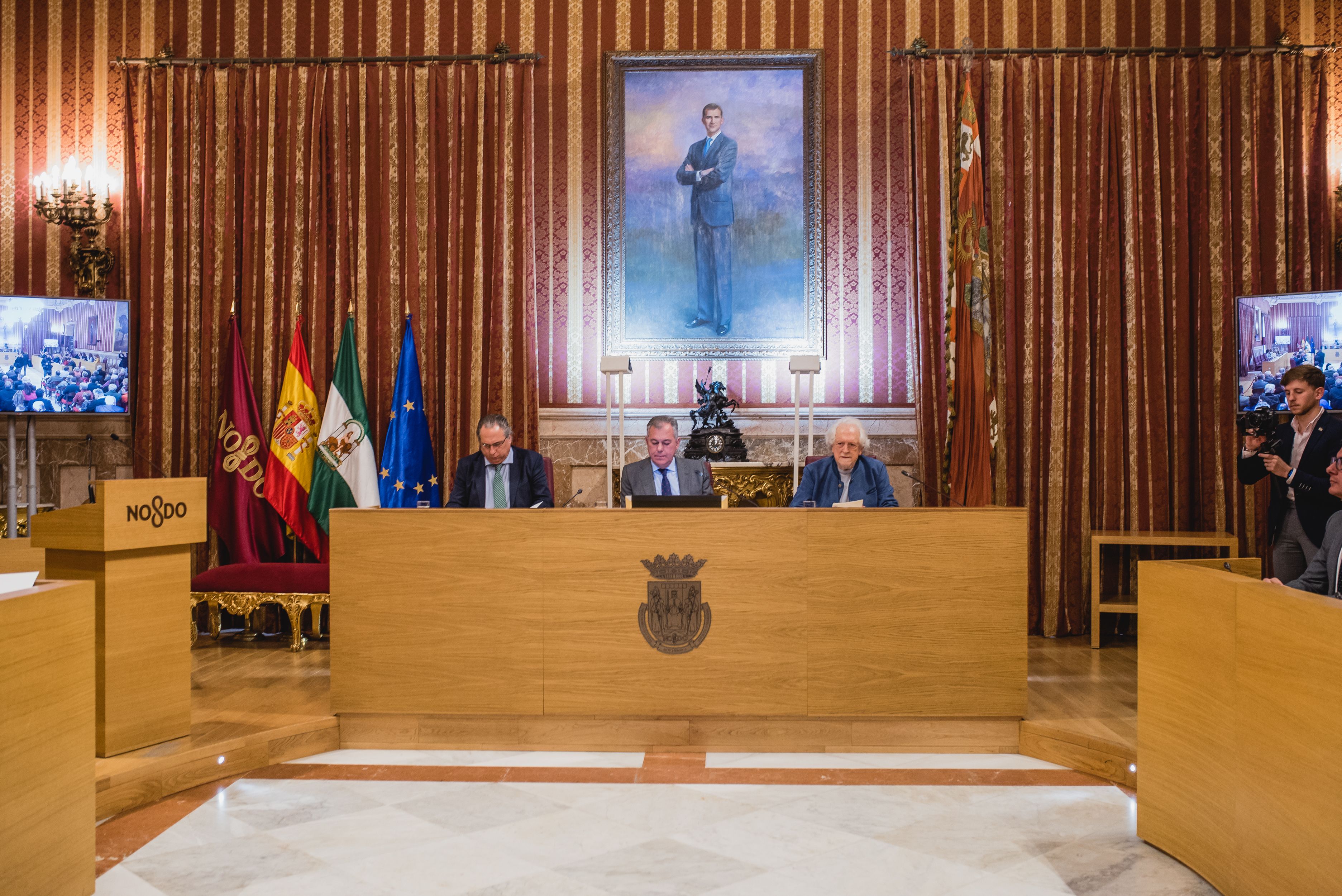 Los actos previos de este 28F de 2024 en el Ayuntamiento de Sevilla, en imágenes.