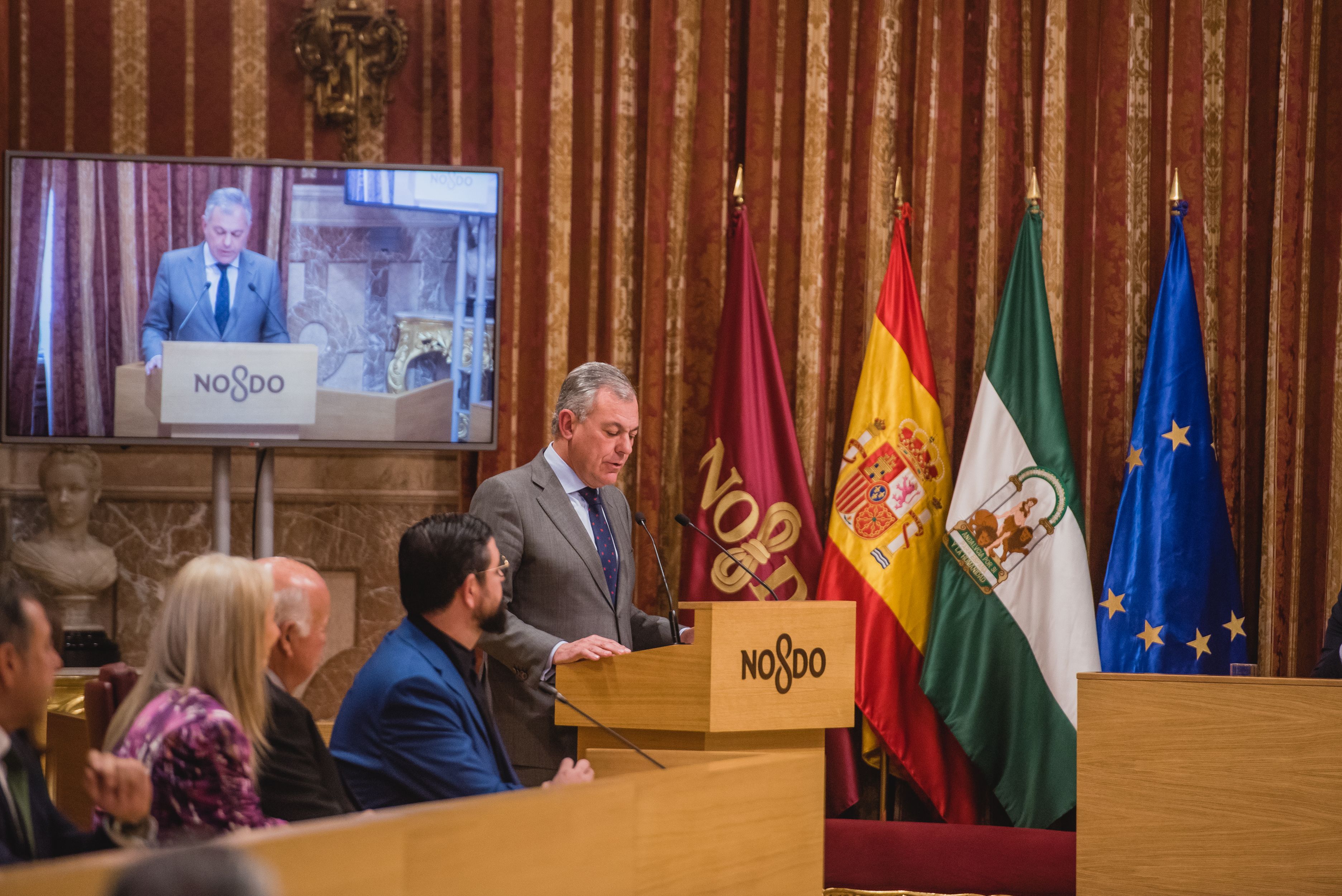 Los actos previos de este 28F de 2024 en el Ayuntamiento de Sevilla, en imágenes.