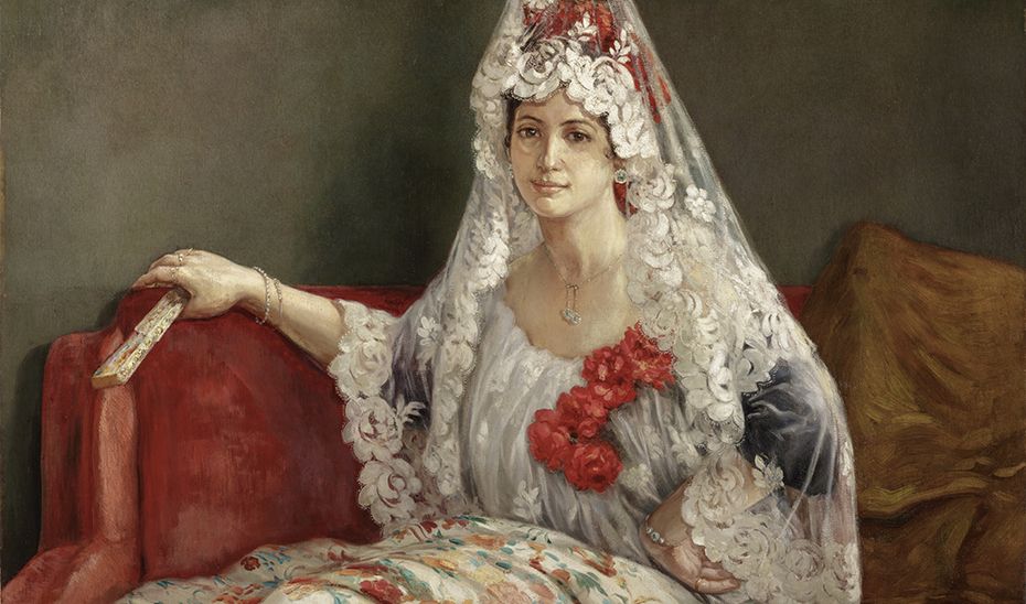 'Retrato de Conchita', una colorida y vistosa obra costumbrista de José Rico Cejudo (1864-1939).
