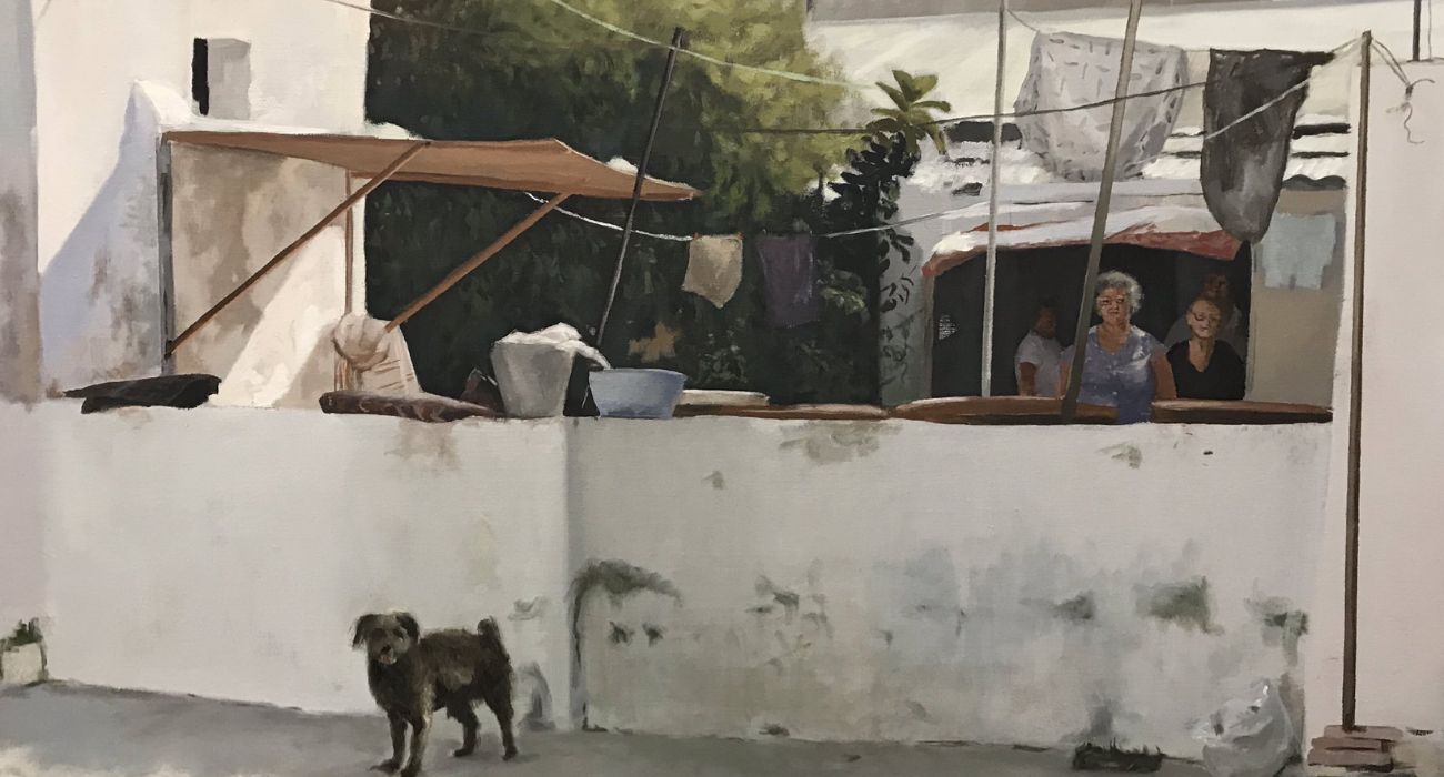 Abuelas de Andalucía, en un óleo de Pepe Baena Nieto, artista de Cádiz.