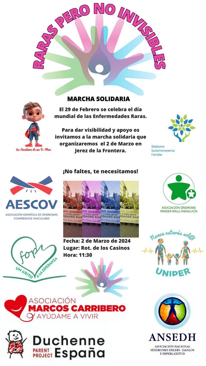 Cartel de la marcha solidaria que tendrá lugar mañana en Jerez.