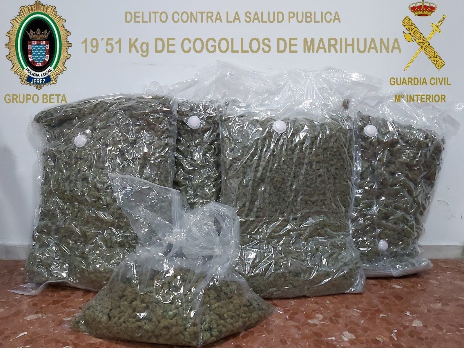 Marihuana incautada.