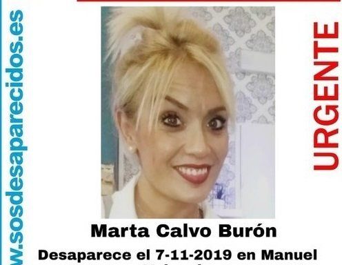 Cartel publicado con la desaparición de Marta Calvo, en noviembre pasado.