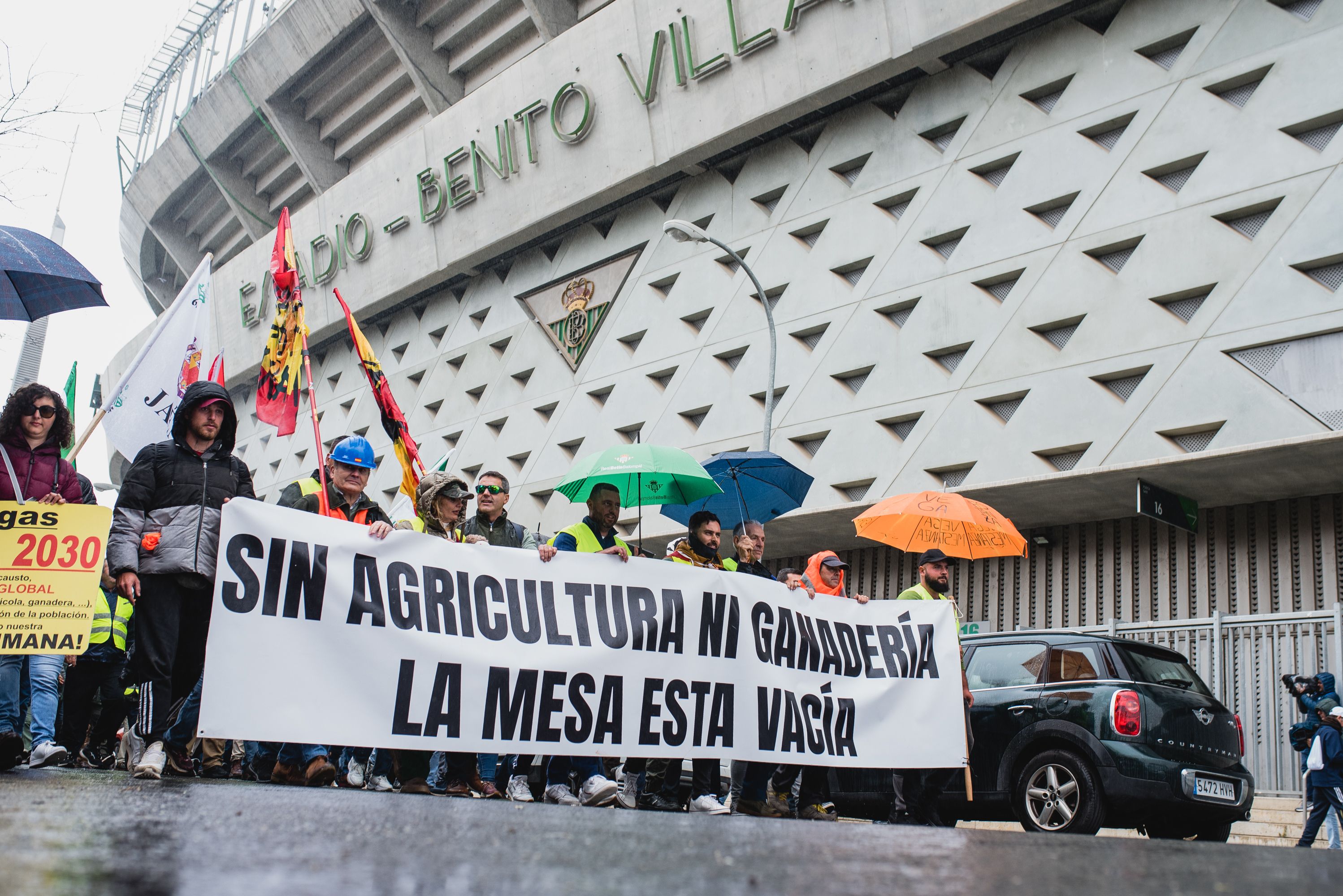 Una manifestación de agricultores en Sevilla, recientemente.