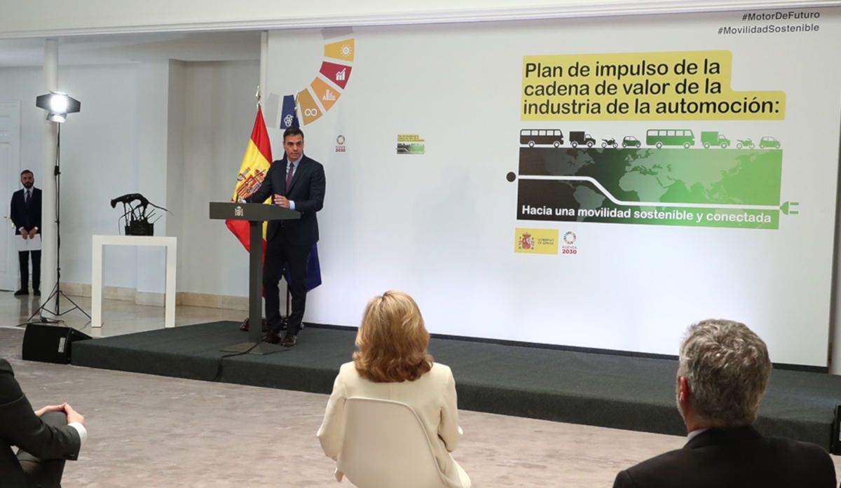 Pedro Sánchez, en la presentación del plan. FOTO: Moncloa