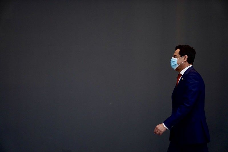 Juan Manuel Moreno Bonilla, presidente de la Junta de Andalucía, hace unos días en San Telmo. FOTO: JUNTA