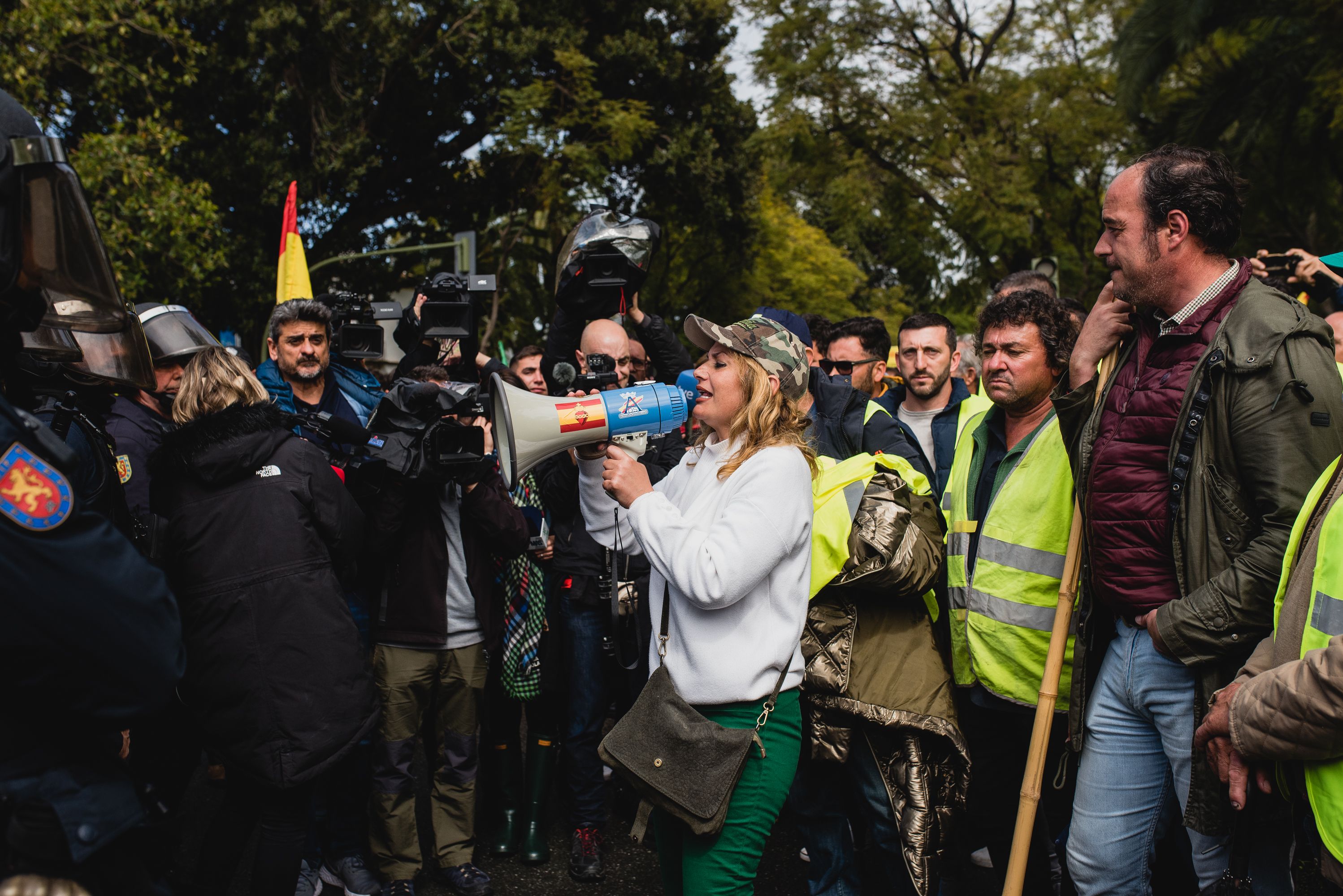 Una manifestación de agricultores en Sevilla en una imagen reciente. 