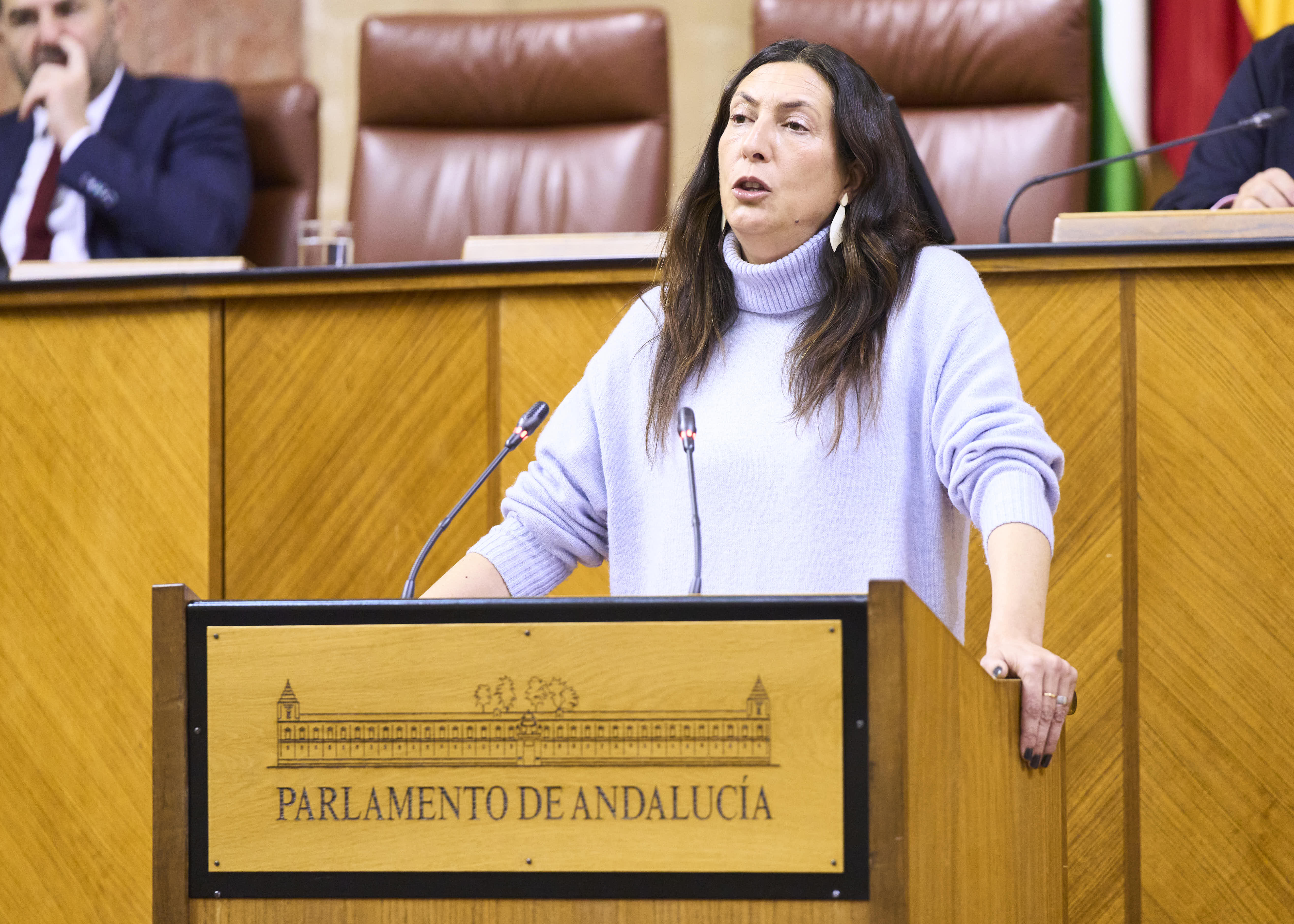 Loles López, consejera de Igualdad de la Junta de Andalucía, en su intervención por el Día de la Mujer..
