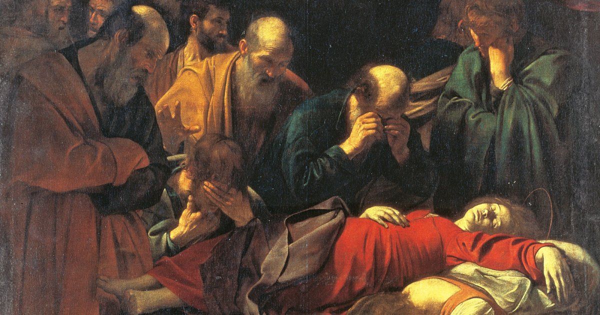 "Muerte de la Virgen", de Caravaggio.