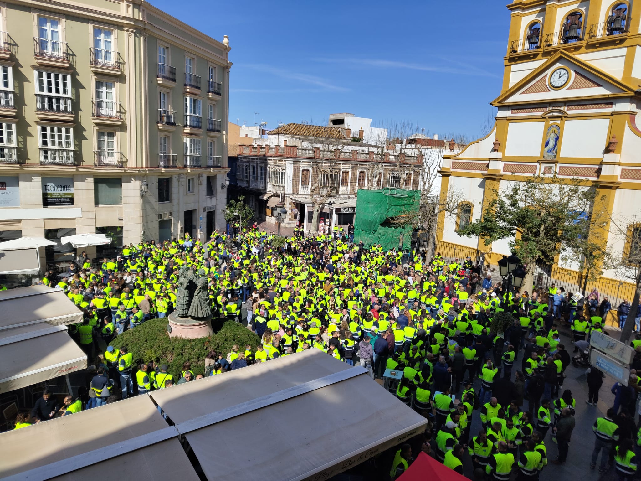 Movilizaciones de trabajadores de Acerinox en Cádiz, en una imagen reciente.