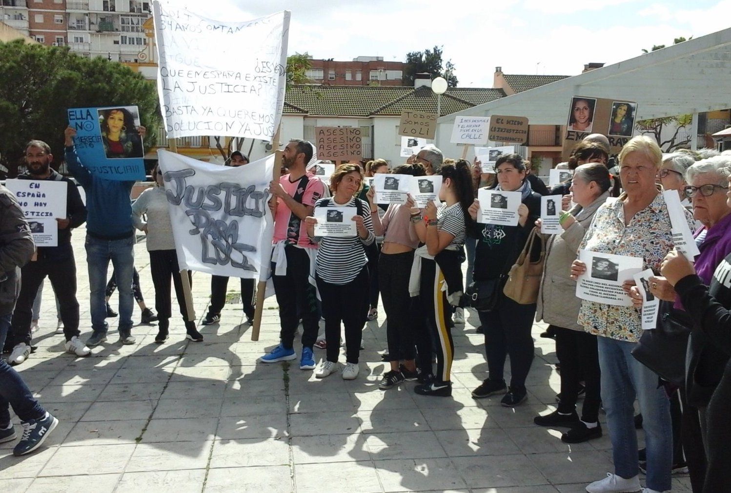 Una manifestación en contra del crimen machista, celebrada hace unas semanas en San Juan de Aznalfarache.