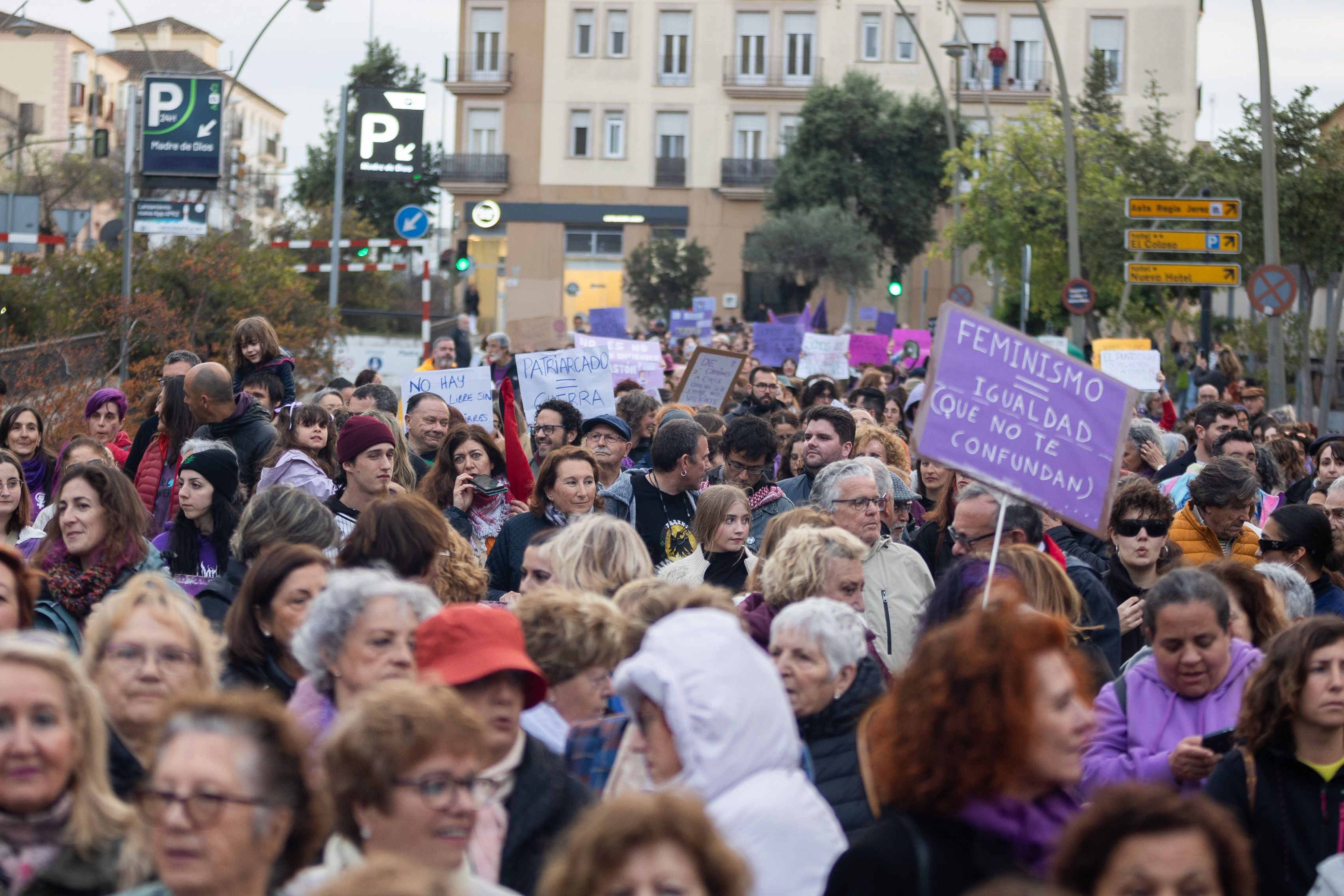 Así ha sido la marcha por el 8M en Jerez