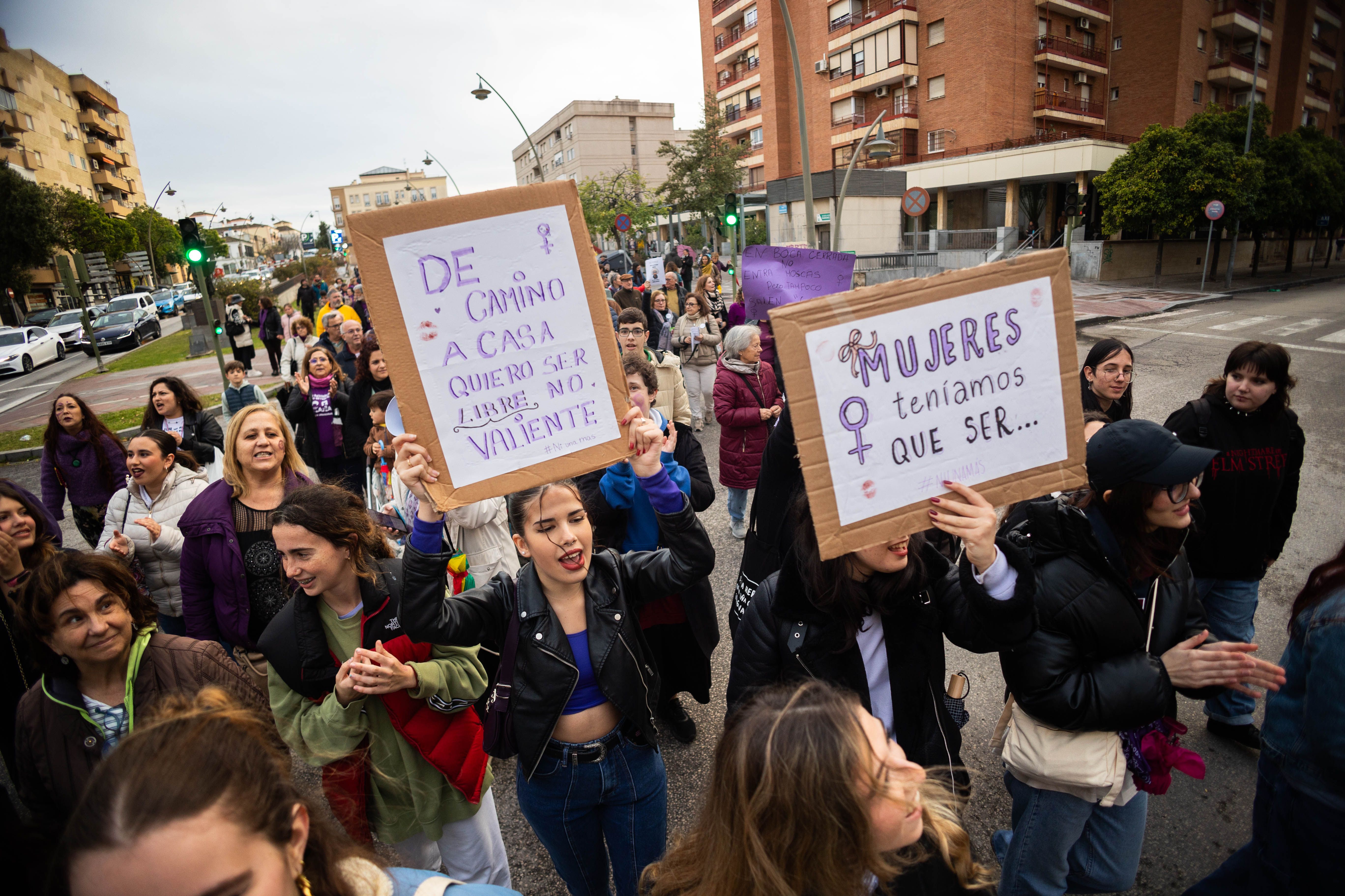 Así ha sido la marcha por el 8M en Jerez