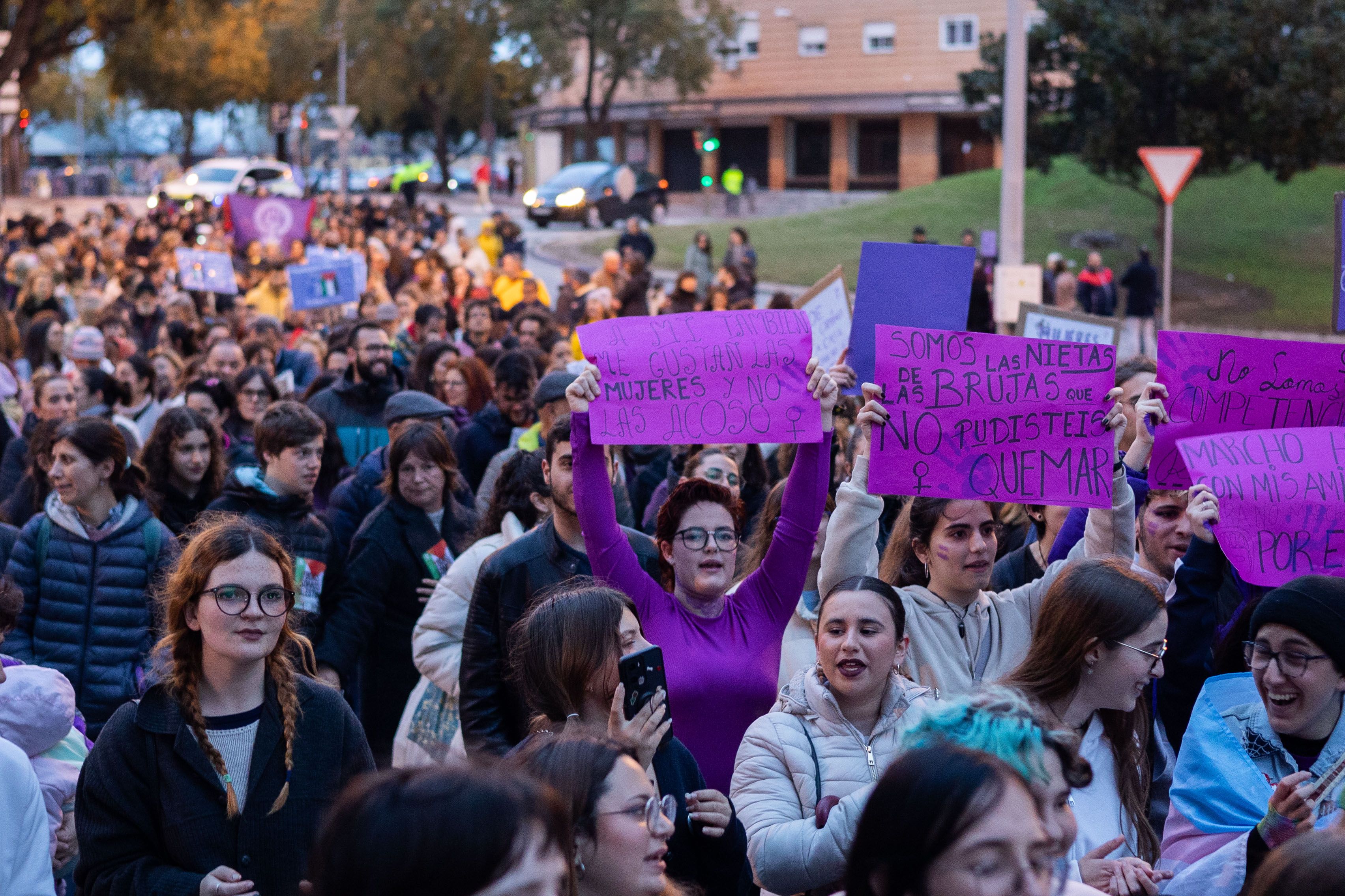 Así ha sido la marcha por el 8M en Jerez