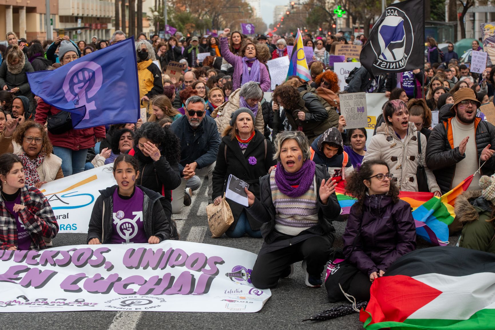  Así han sido las manifestaciones del 8M en Cádiz