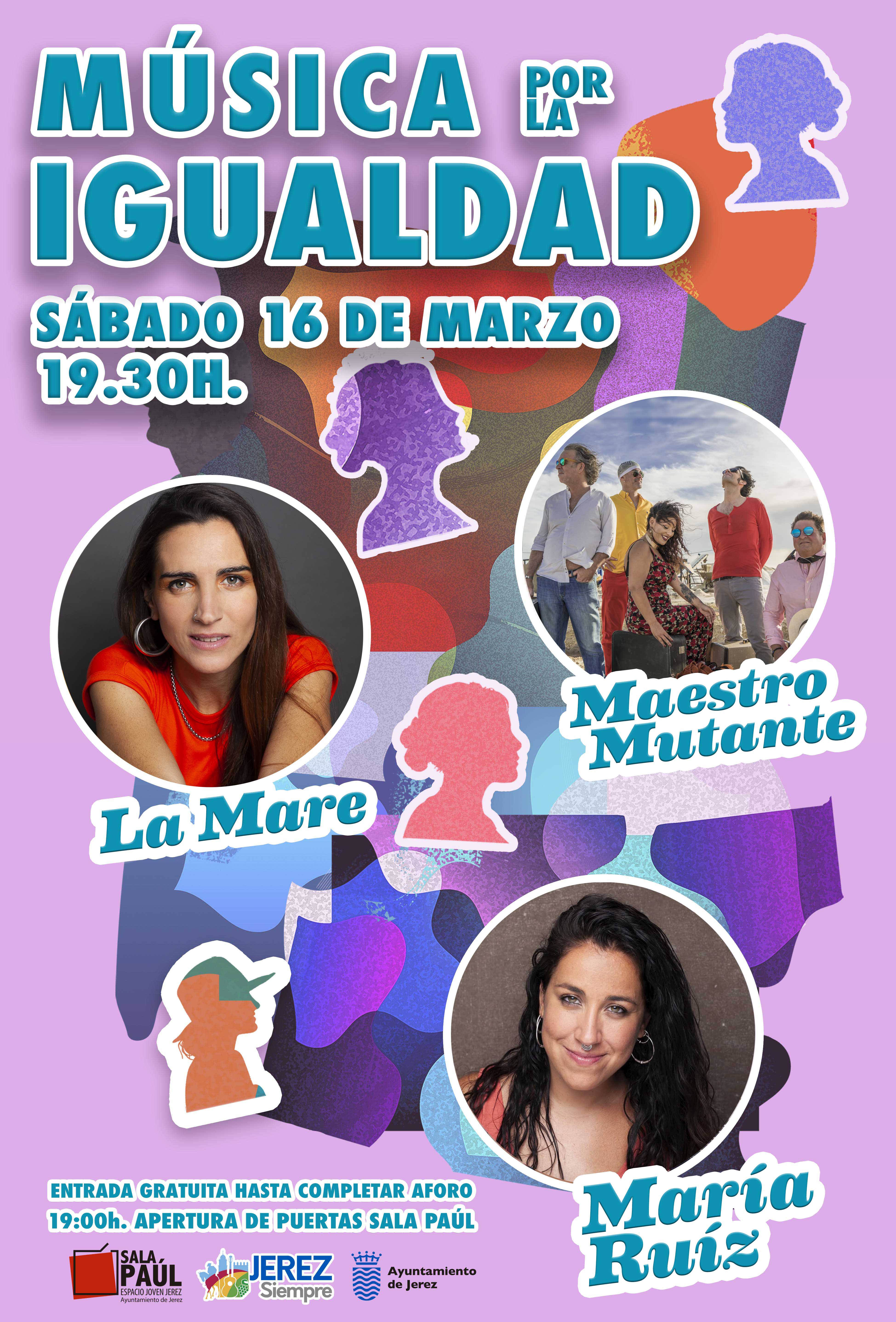 Cartel del concierto Música por la Igualdad.