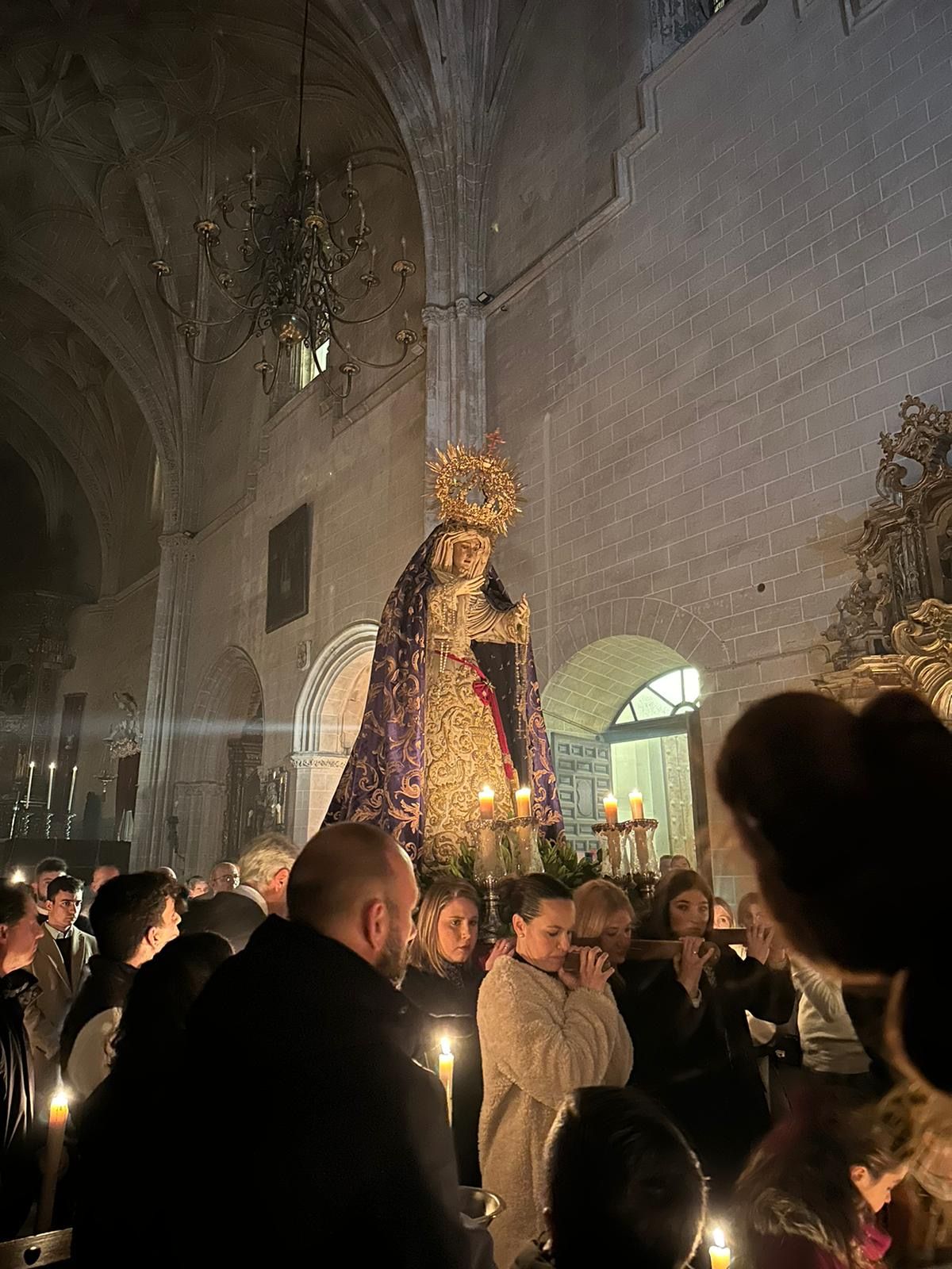 Un momento del traslado de La Paz en San Marcos.