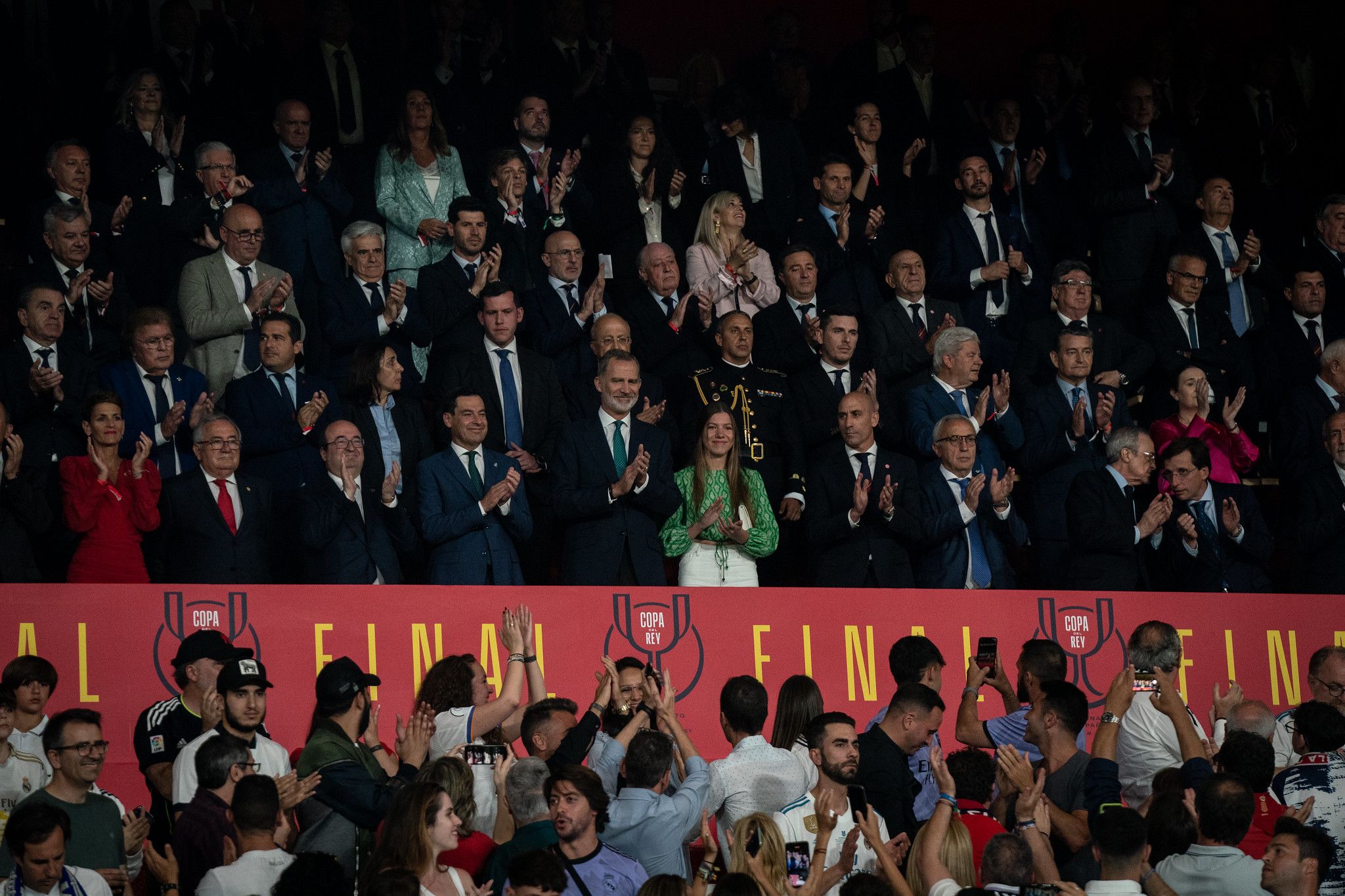 Imagen del palco en la última final de la Copa del Rey.