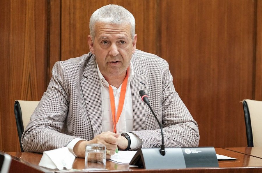 José Sánchez, secretario general autonómico del sindicato de enfermería Satse. FOTO: PARLAMENTO DE ANDALUCÍA