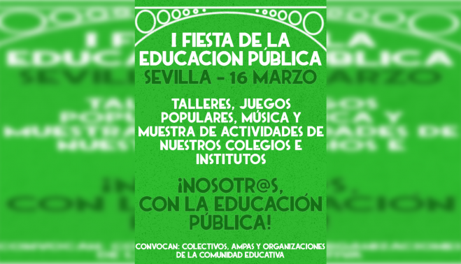 Cartel de la I Fiesta de la Educación Pública.