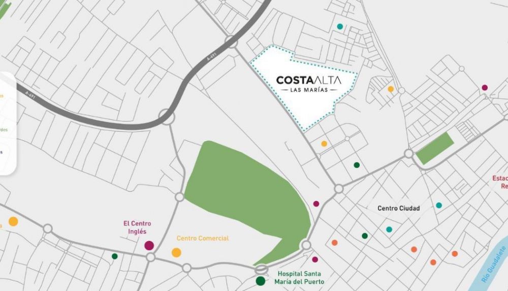 Ubicación de la nueva urbanización en El Puerto.