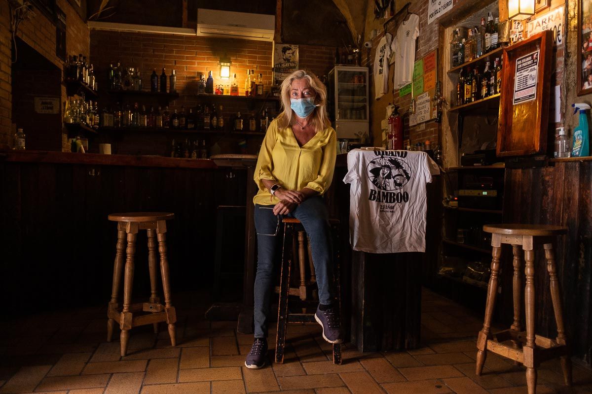 Pilar Poza en la chupitería 'Gran Bamboo'.