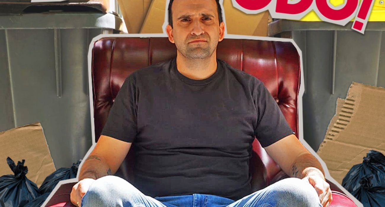 El humorista Darío Mares, en el cartel de su último espectáculo.