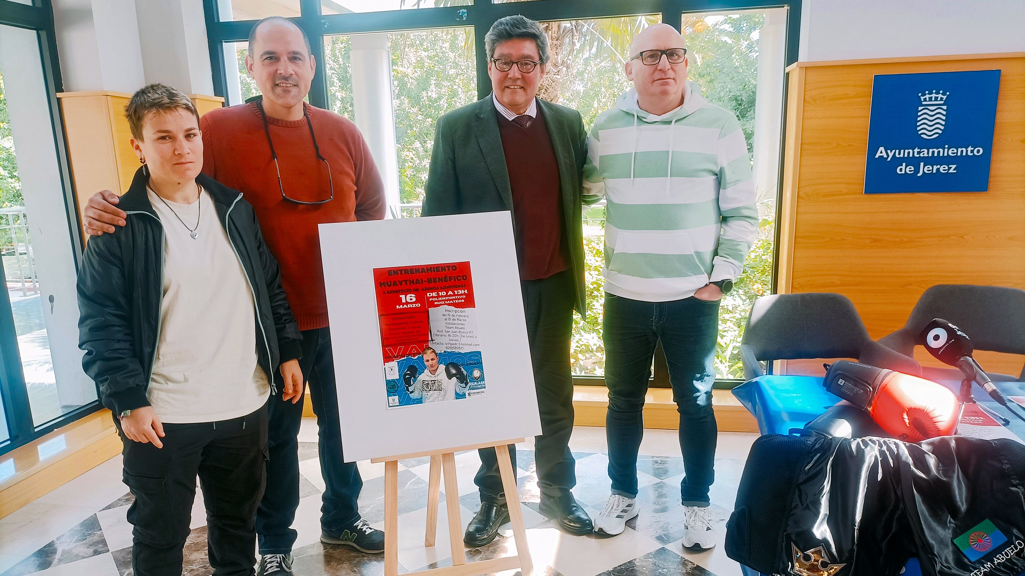 La presentación de la velada de muaythai en Jerez.