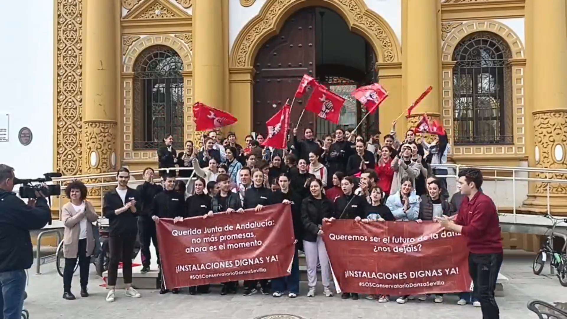 Protestas en el conservatorio.